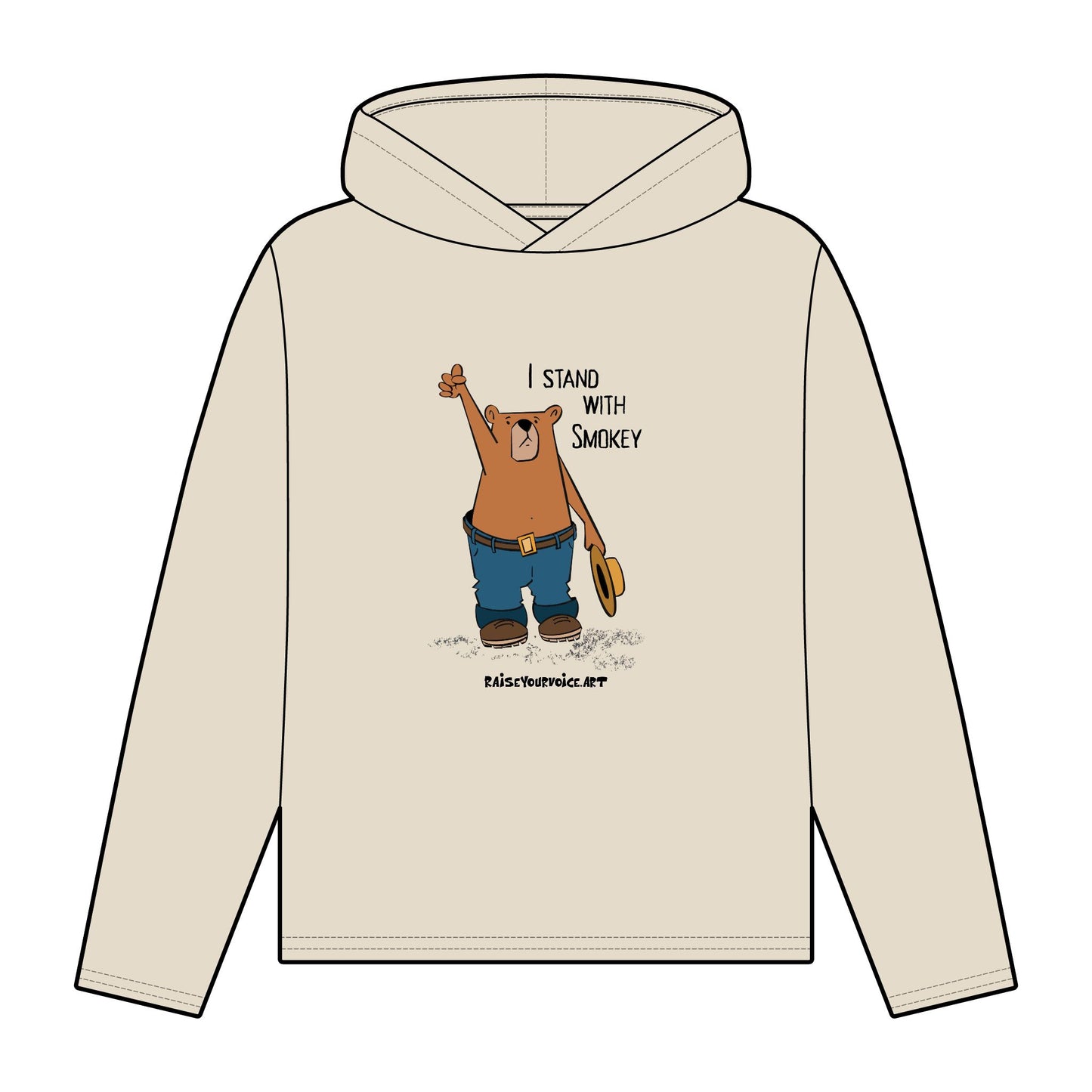 I Stand With Smokey Women's Organic Relaxed Fit Hoodie