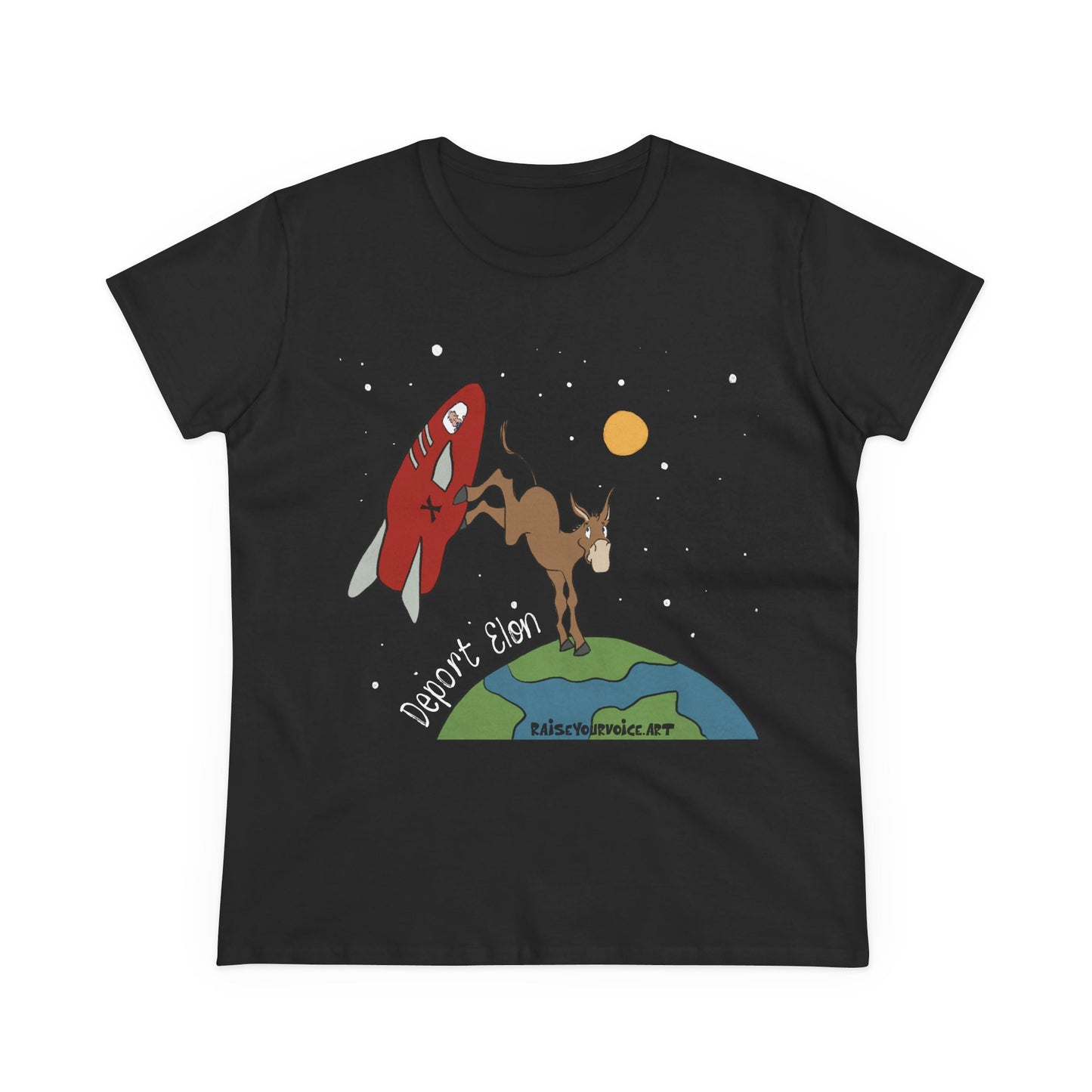 "Deport Elon" Women's Midweight Cotton Tee