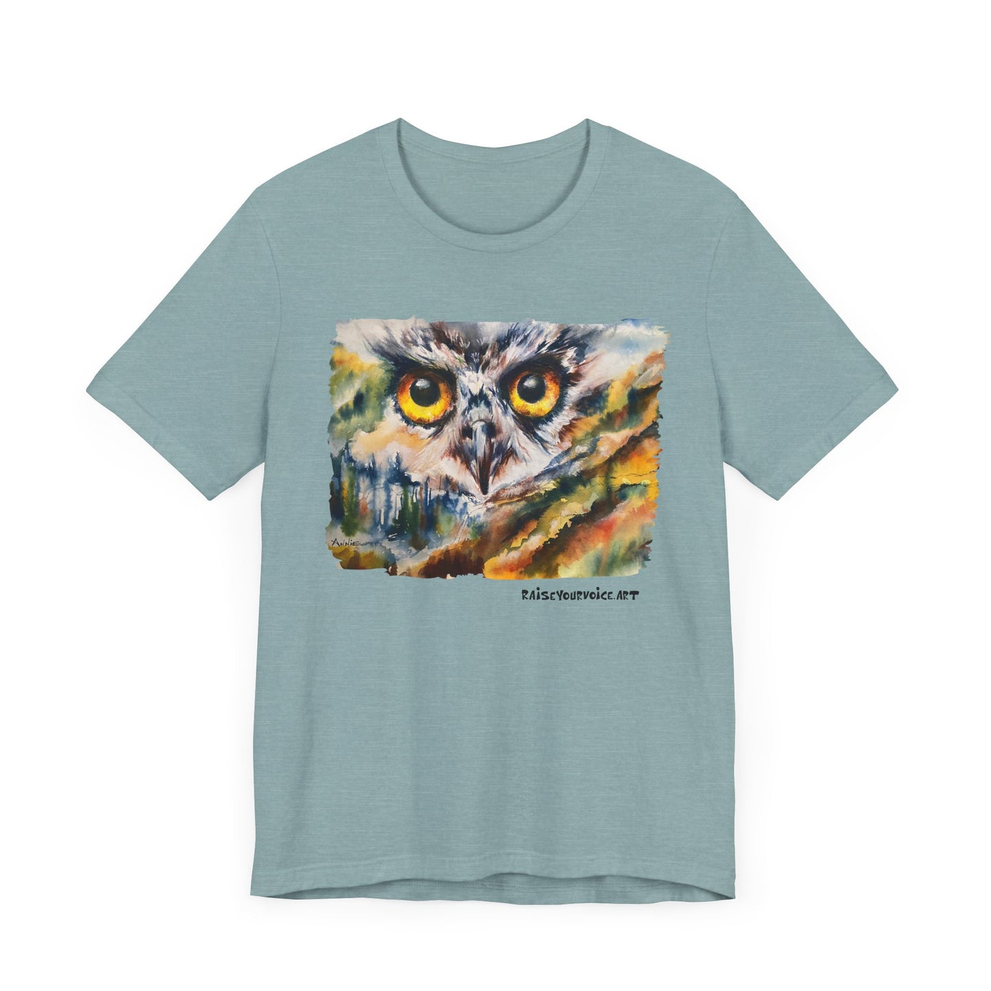 Artistic Owl Graphic Tee - Nature Lover's Unisex Jersey Short Sleeve T-Shirt