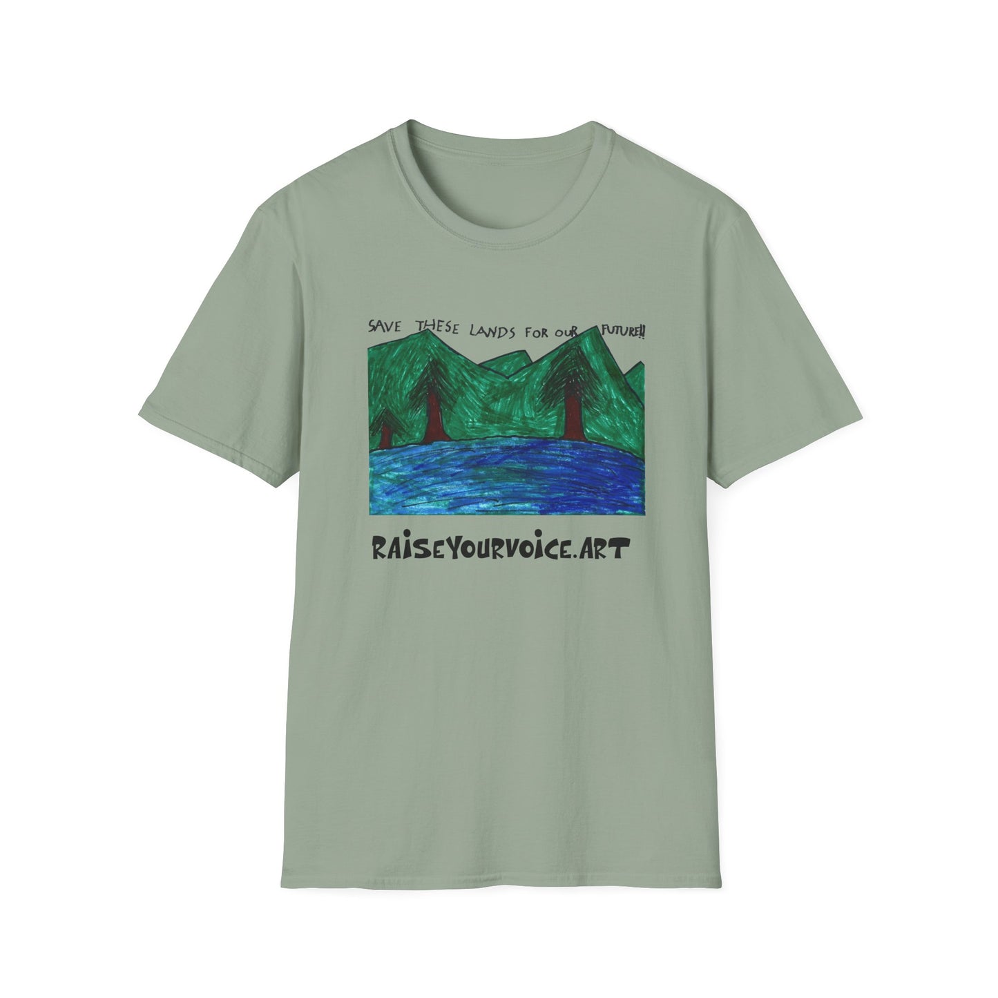 Eco-Conscious Unisex T-Shirt - "Save These Lands for Our Future"