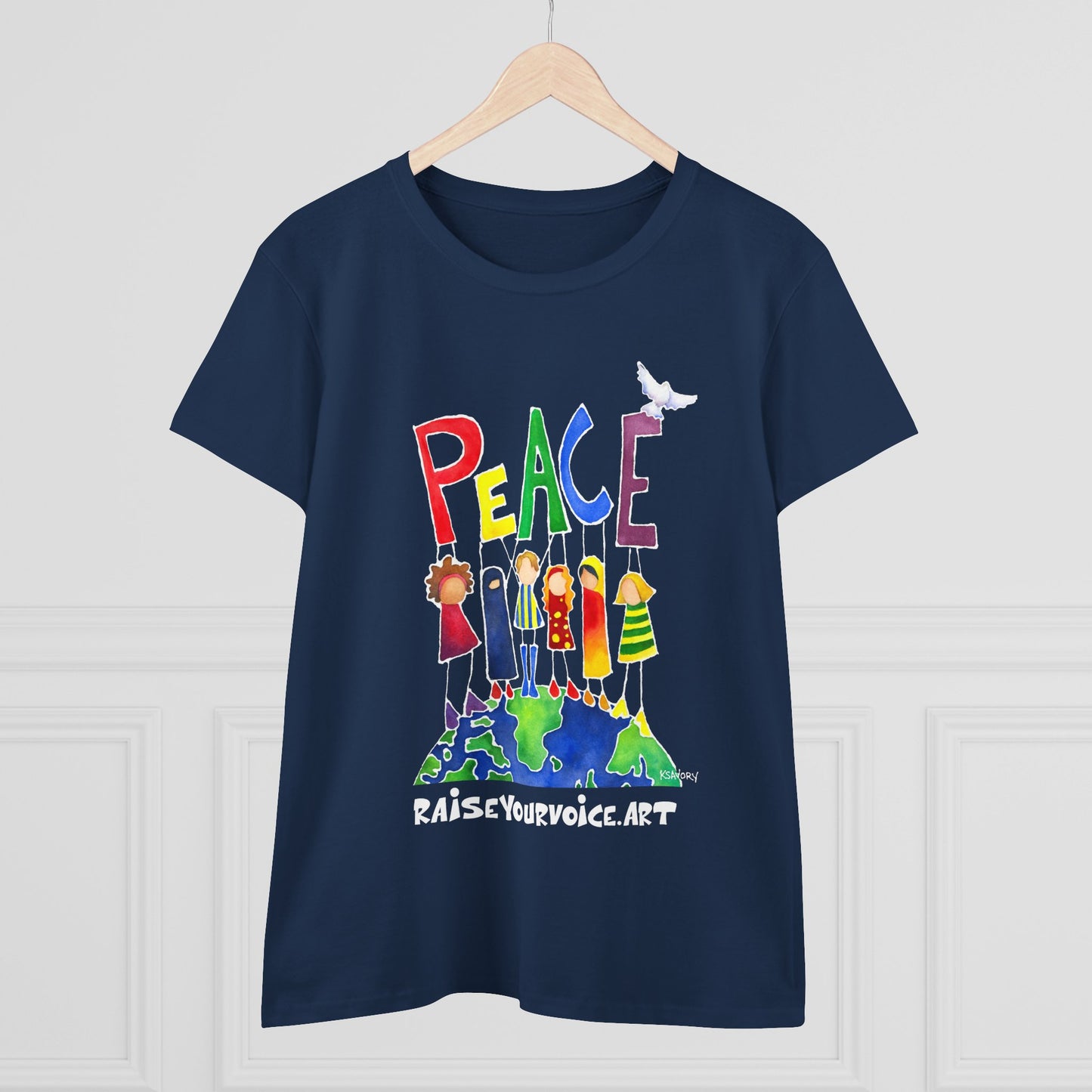 Peace on Earth - Women's Peace Graphic Tee - Raise Your Voice