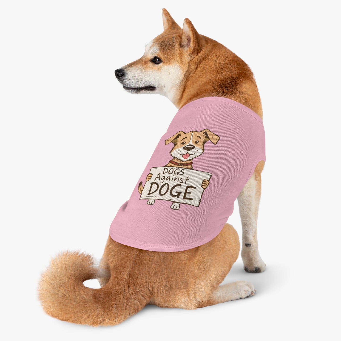 'Dogs Against DOGE' - a doggy shirt for your progressive minded dog
