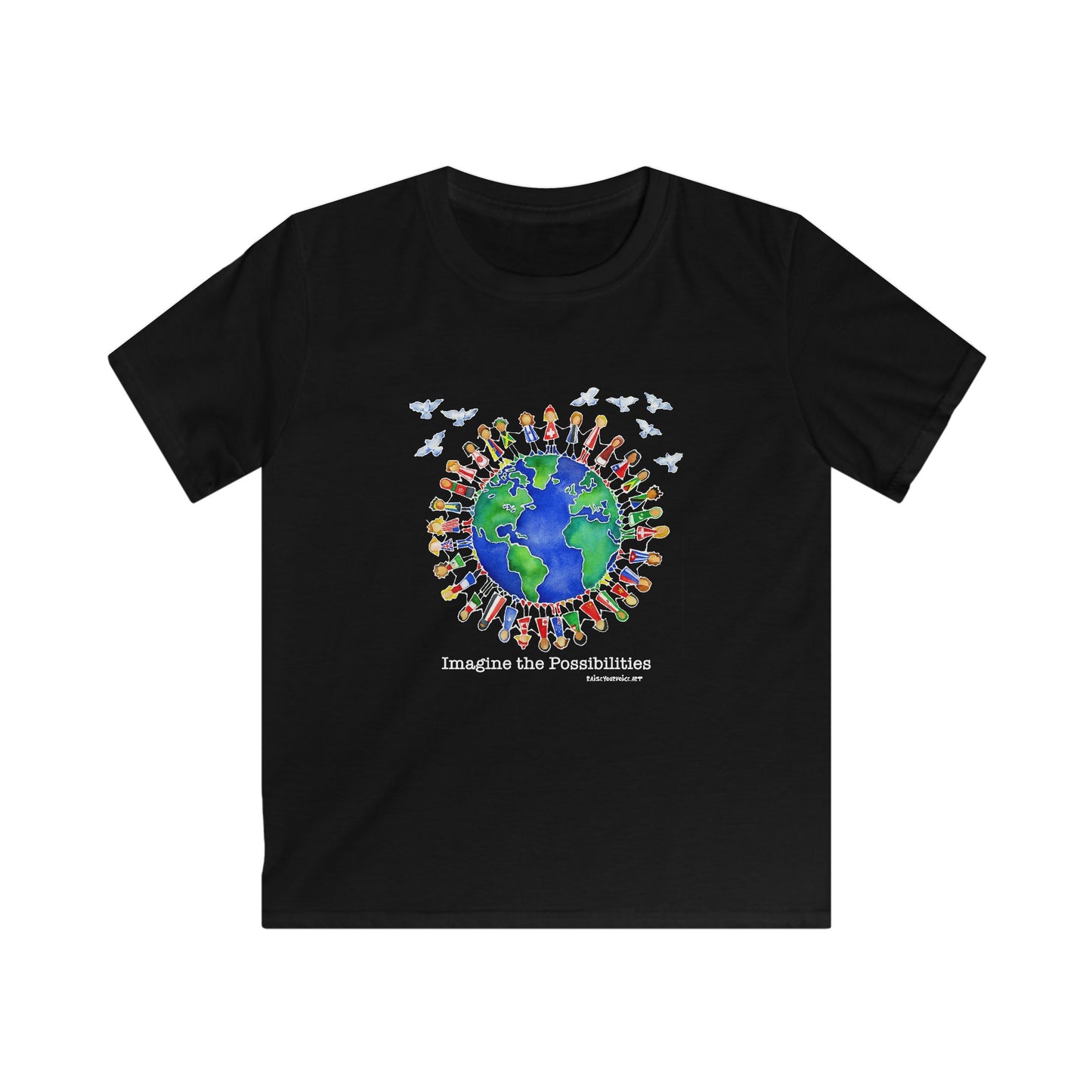 Imagine the Possibilities Earth Design - Kids Softstyle Tee