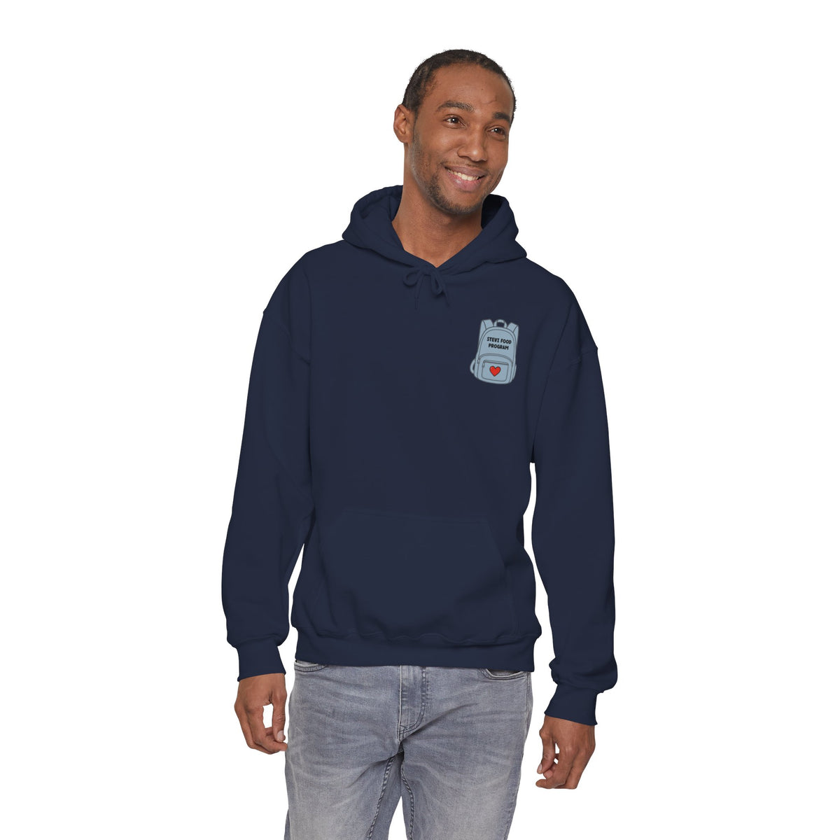 Stevi Food Program In The Round, image on the back – Unisex Heavy Blend™ Hooded Sweatshirt