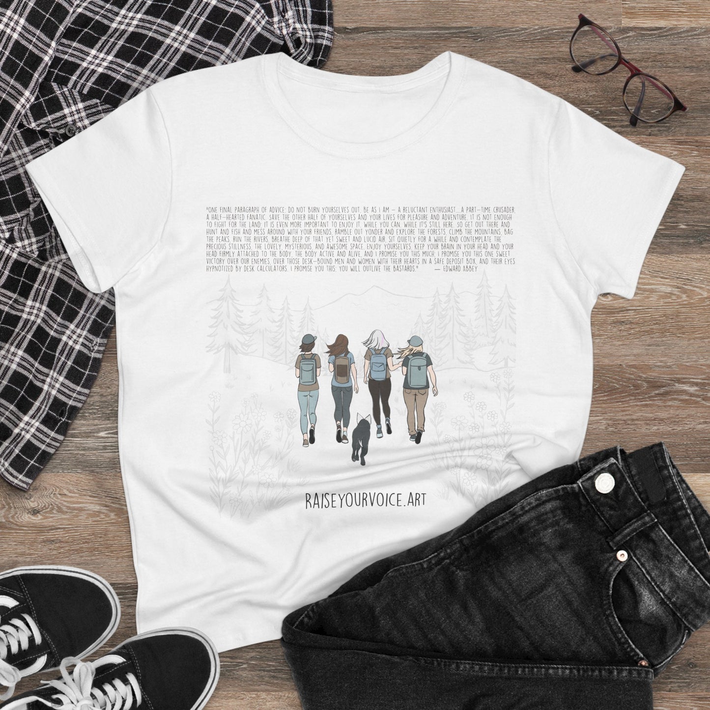 Women's Activist Tee - raiseyourvoice.art