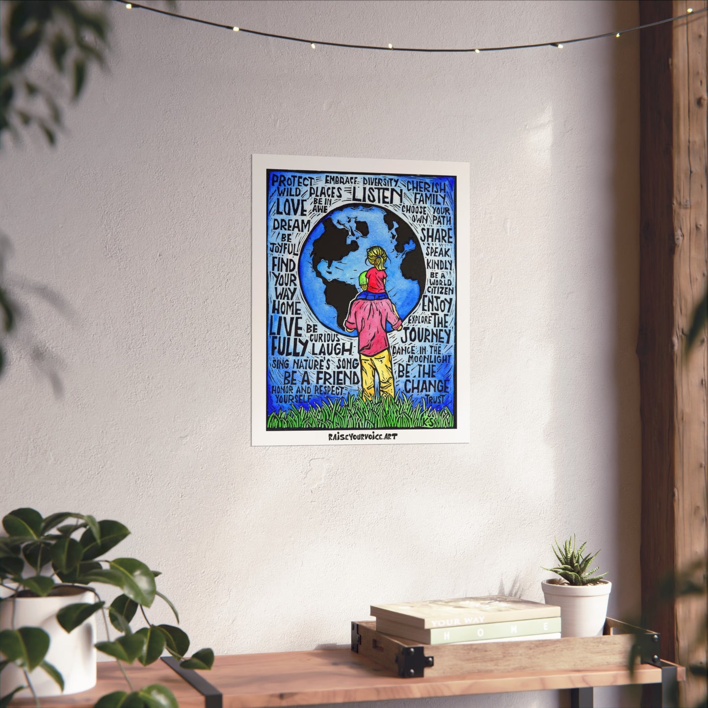 Teach love and be the change Fine Art Poster
