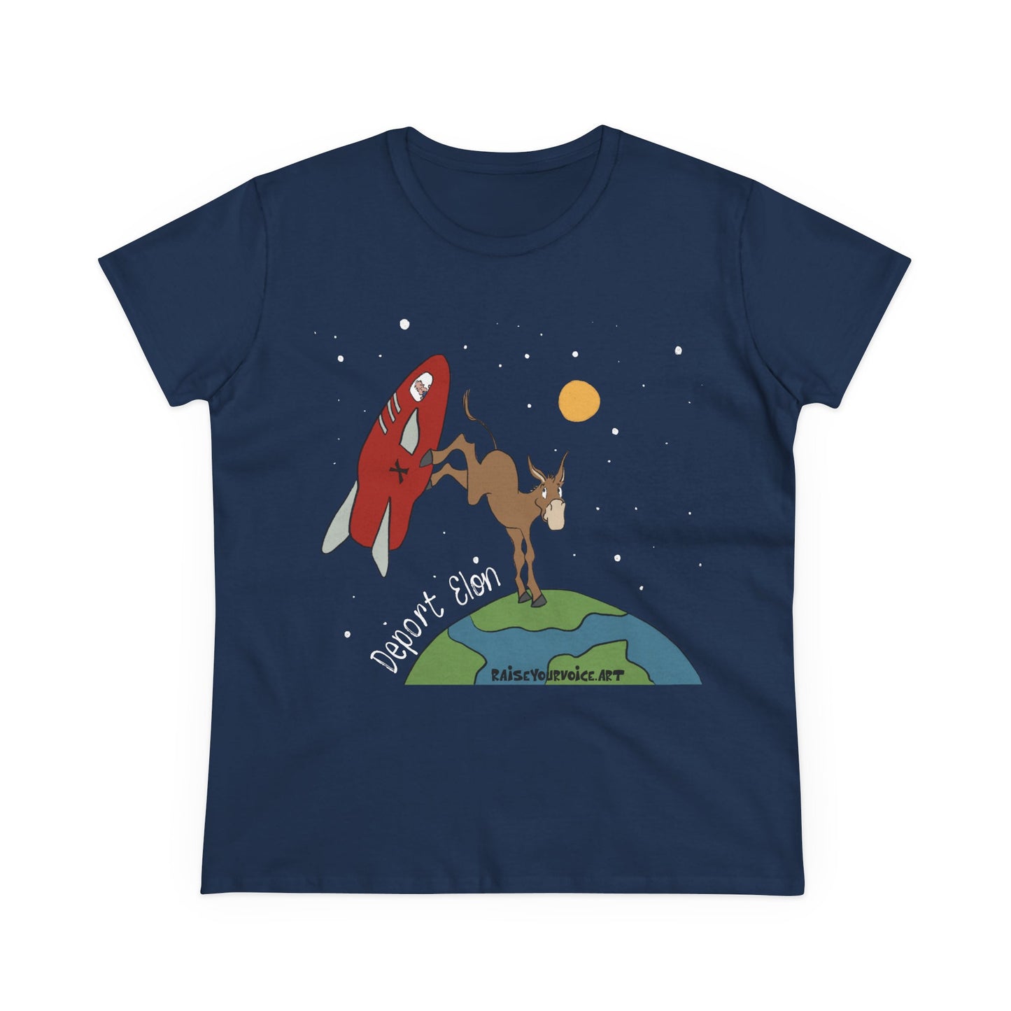 "Deport Elon" Women's Midweight Cotton Tee