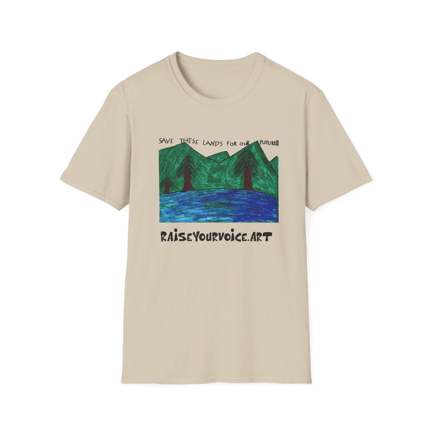 Eco-Conscious Unisex T-Shirt - "Save These Lands for Our Future"
