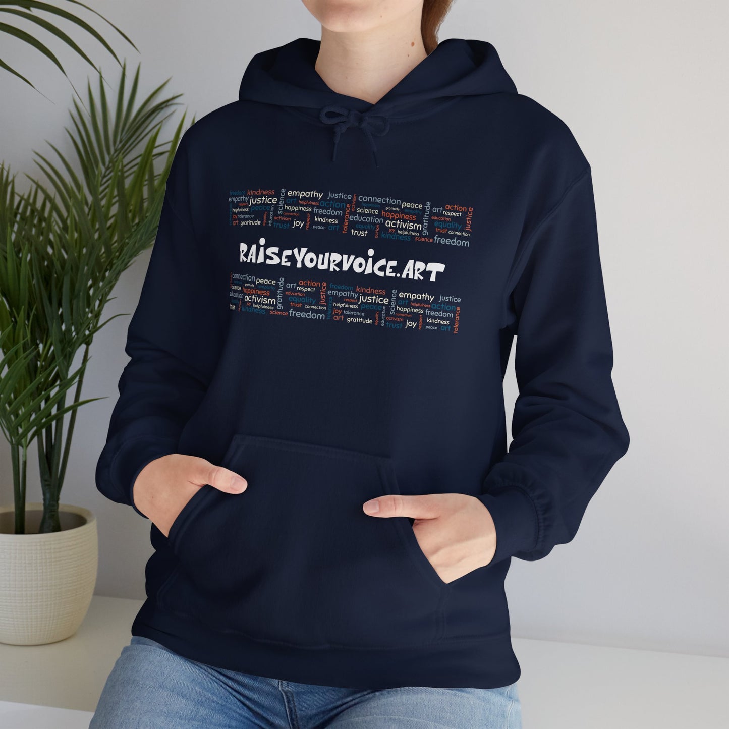 Raise Your Voice Art Sweatshirt - Unisex Heavy Blend™ Hoodie
