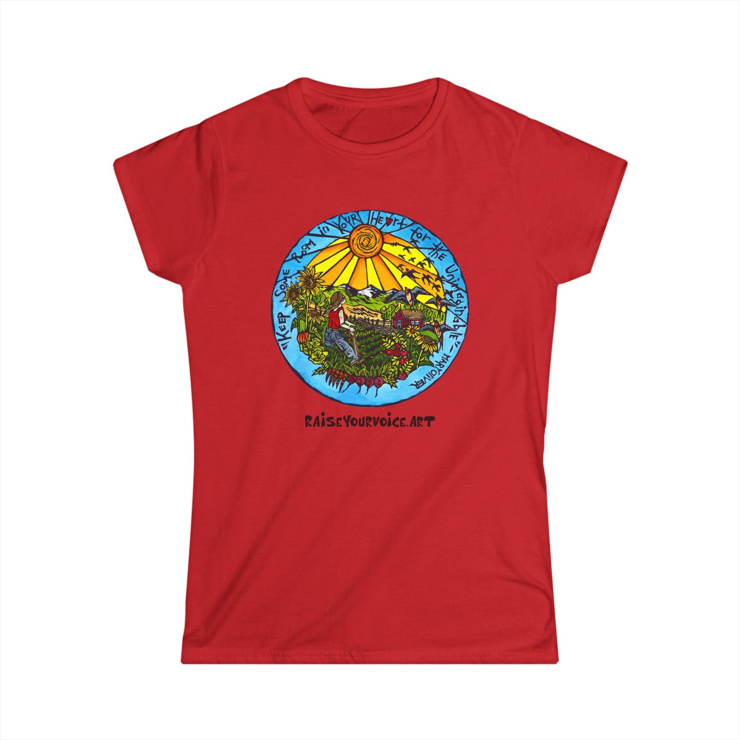 Women's Softstyle Tee - Garden and Nature Inspired Graphic Tee for Eco-Conscious Women