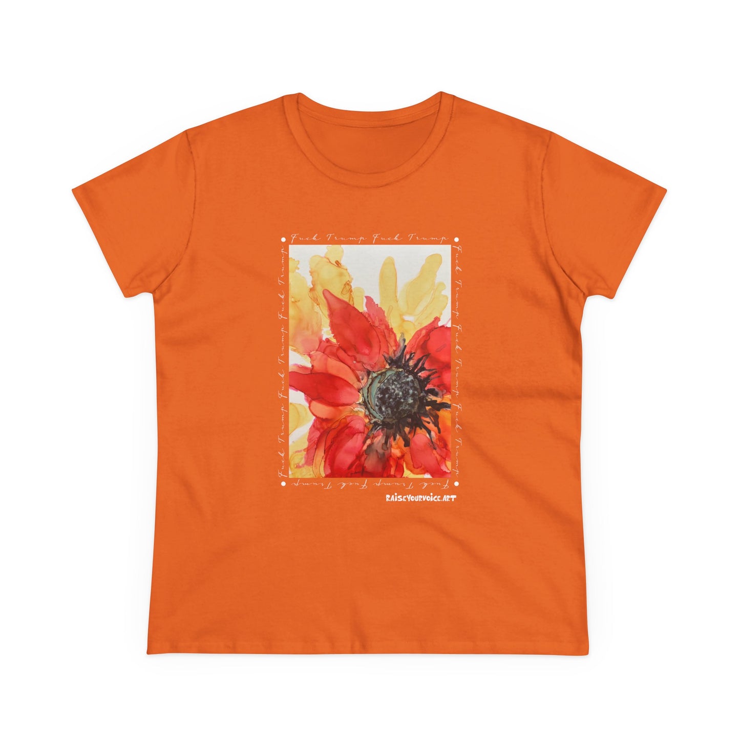 Women's Floral Midweight Cotton Tee, Comfortable Graphic Shirt, Summer Casual Wear, Gift for Her, Nature Lover's Fashion