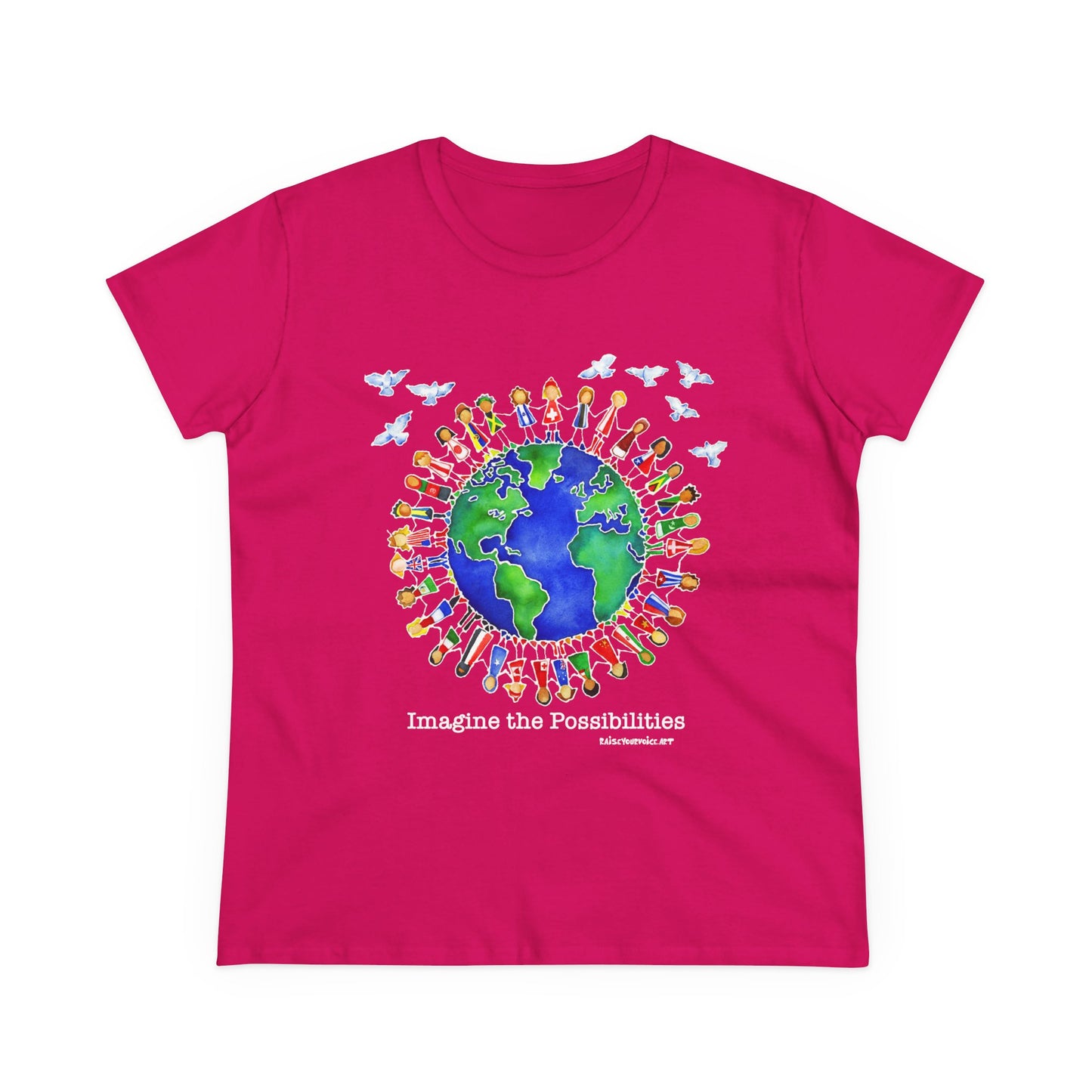 'Imagine the Possibilities' Earth Design - Women's Midweight Tee -