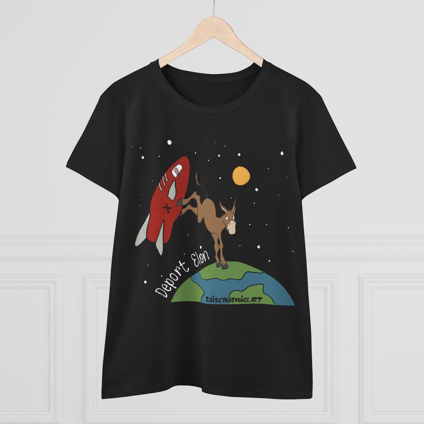 "Deport Elon" Women's Midweight Cotton Tee