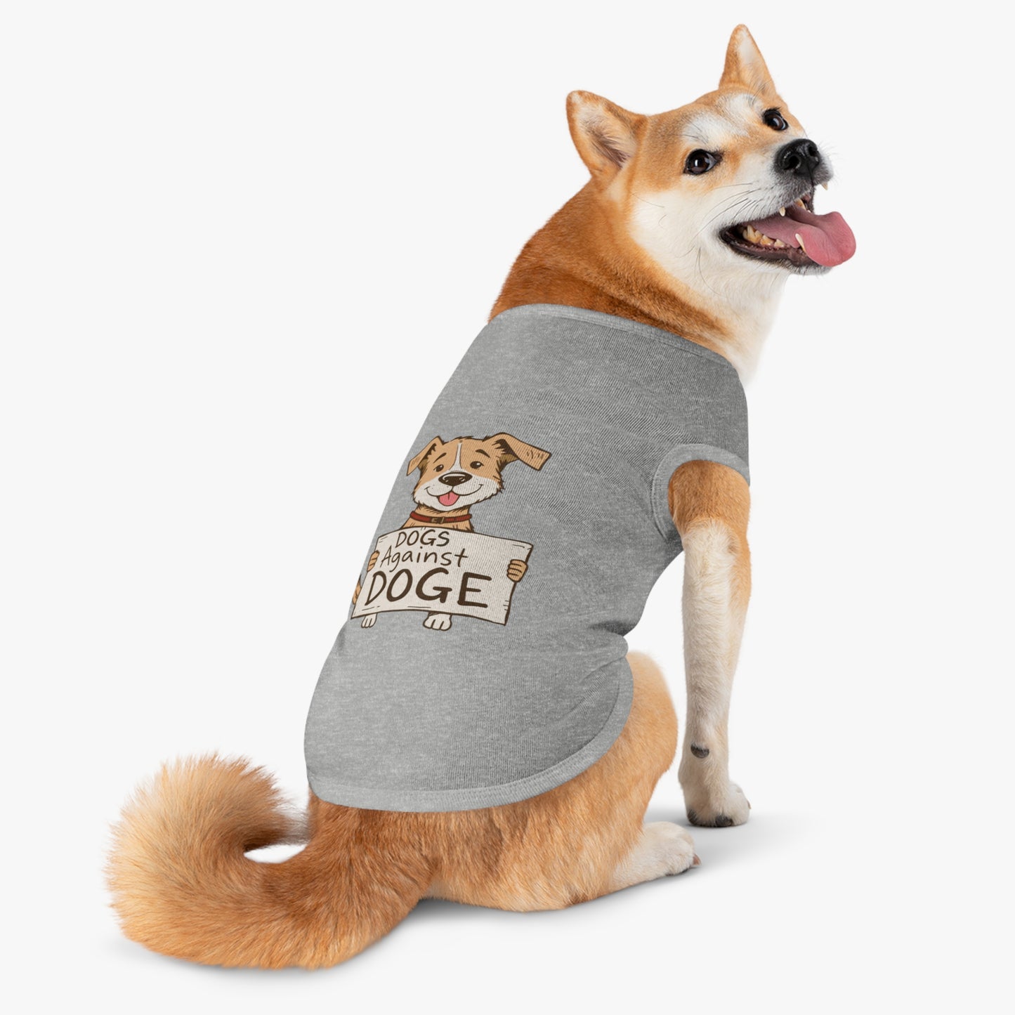 'Dogs Against DOGE' - a doggy shirt for your progressive minded dog