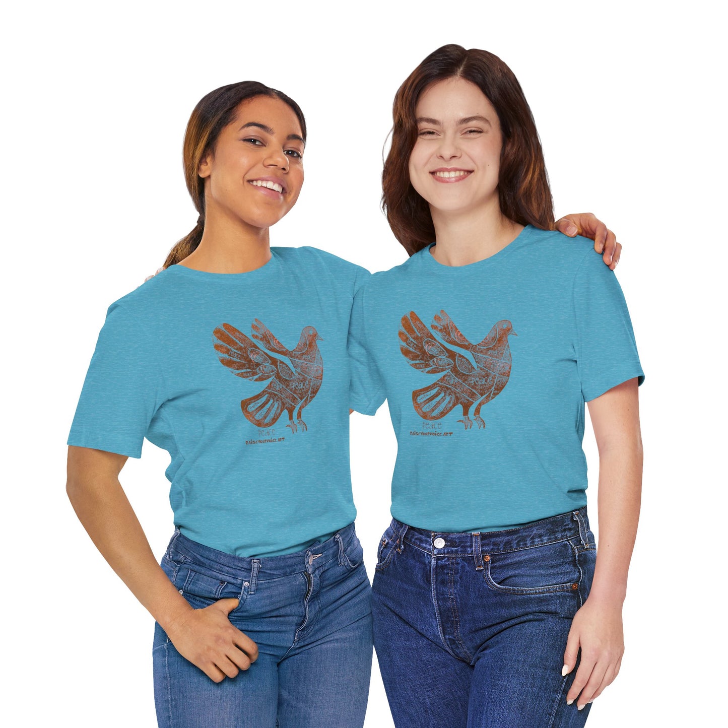 Peace Pigeon Graphic Tee - Unisex Jersey Short Sleeve T-Shirt
