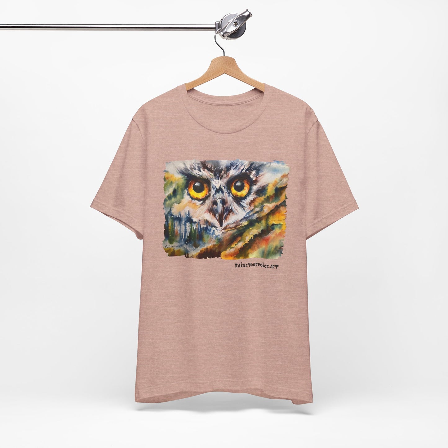 Artistic Owl Graphic Tee - Nature Lover's Unisex Jersey Short Sleeve T-Shirt