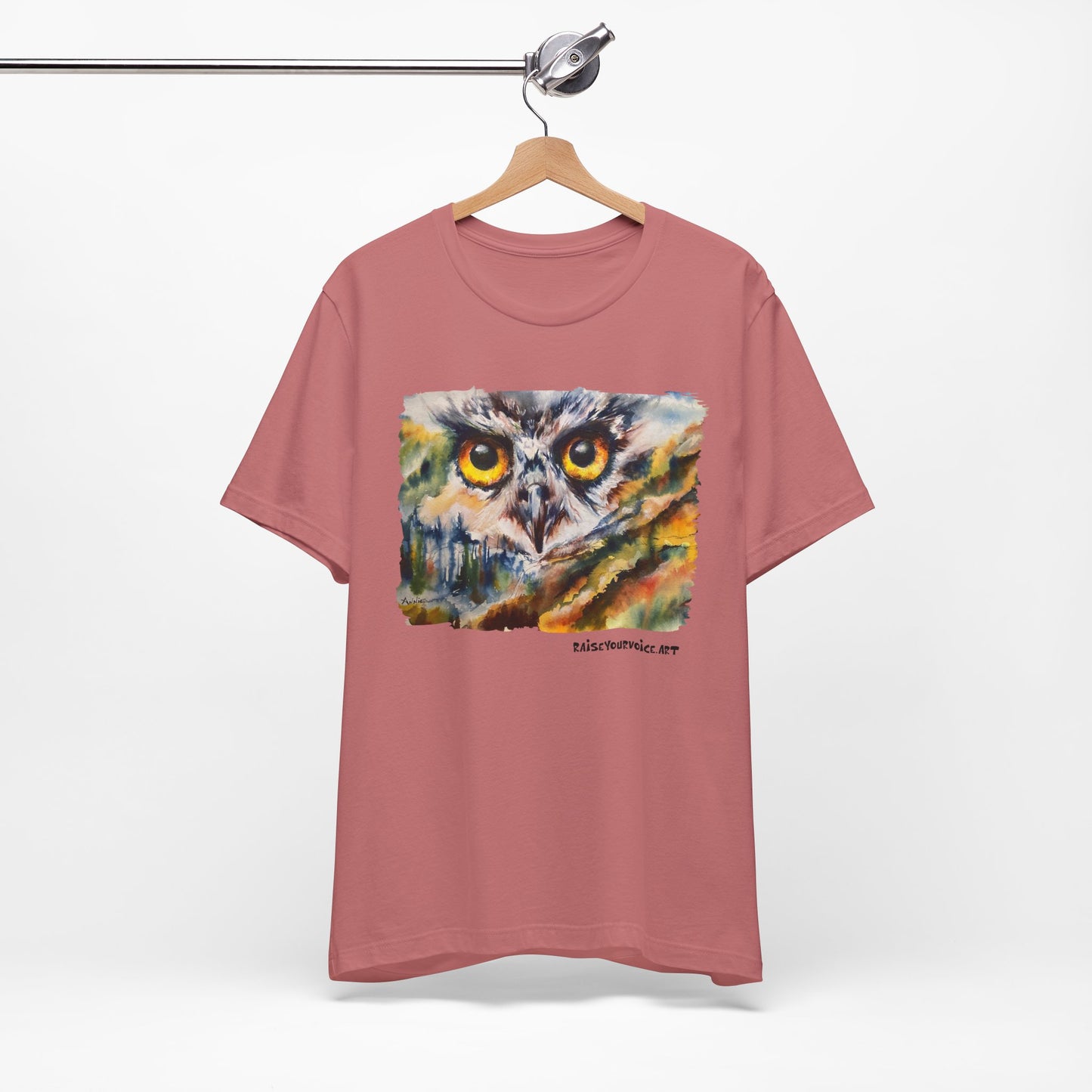 Artistic Owl Graphic Tee - Nature Lover's Unisex Jersey Short Sleeve T-Shirt