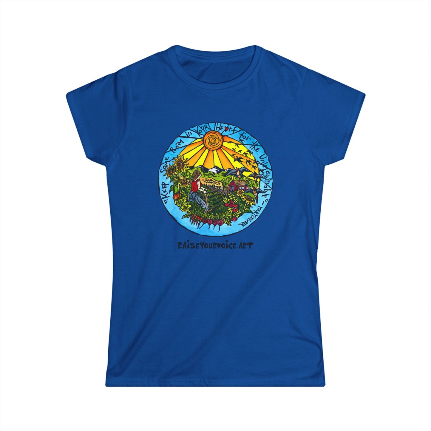 Women's Softstyle Tee - Garden and Nature Inspired Graphic Tee for Eco-Conscious Women