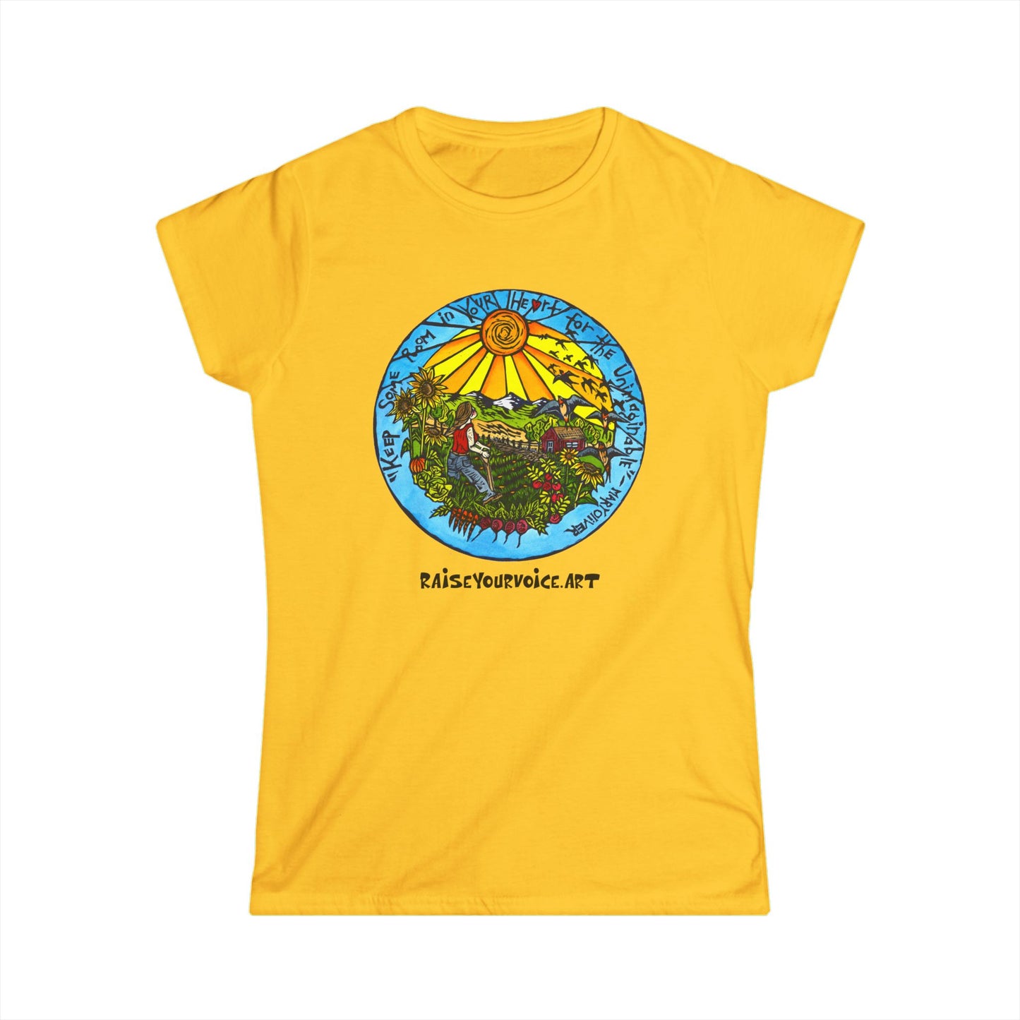 Women's Softstyle Tee - Garden and Nature Inspired Graphic Tee for Eco-Conscious Women