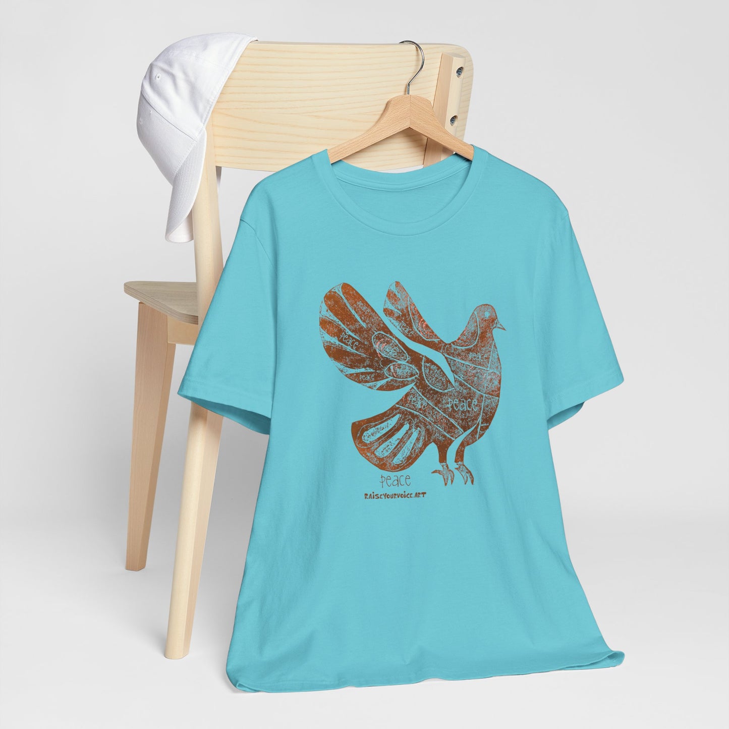 Peace Pigeon Graphic Tee, Boho Style Clothing
