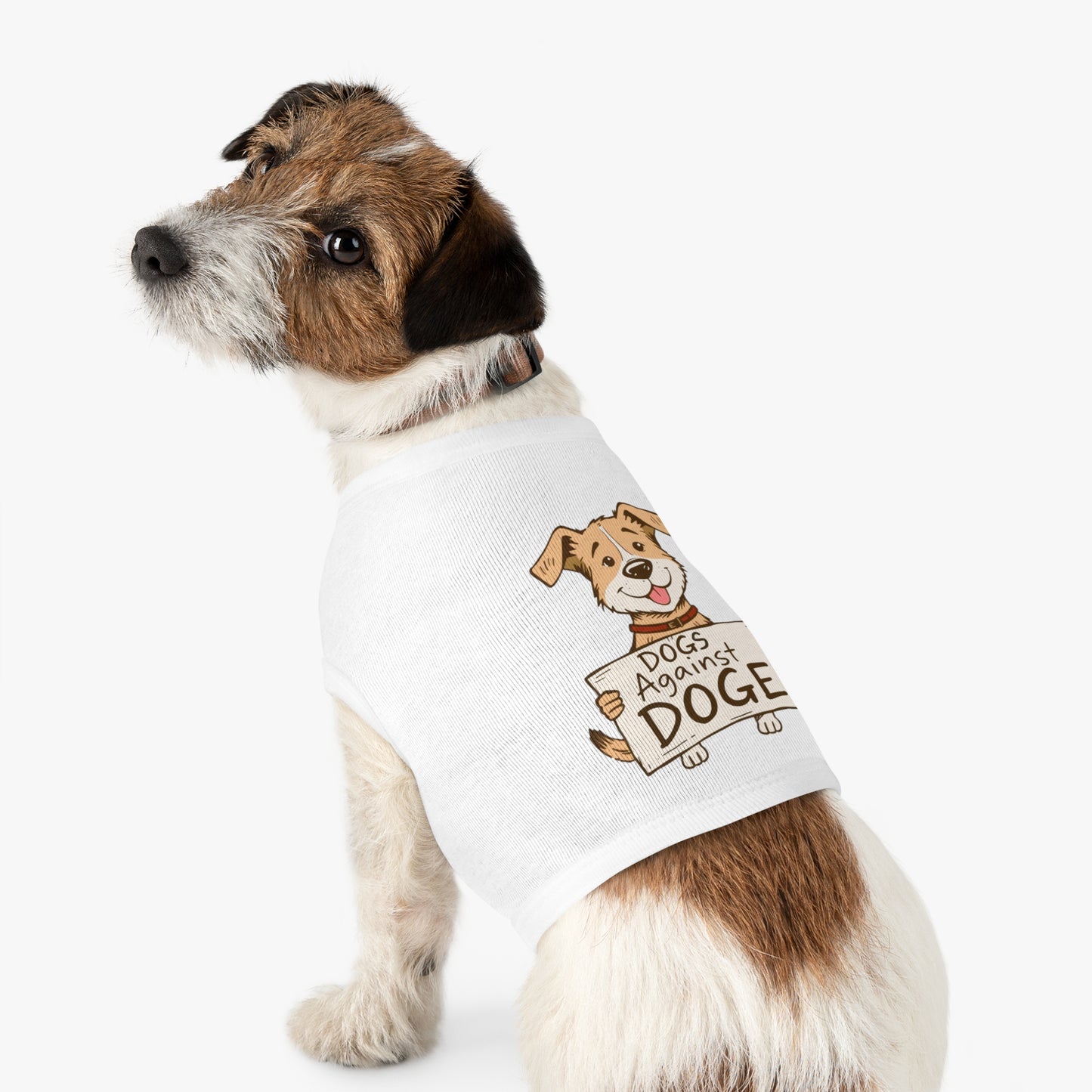 'Dogs Against DOGE' - a doggy shirt for your progressive minded dog
