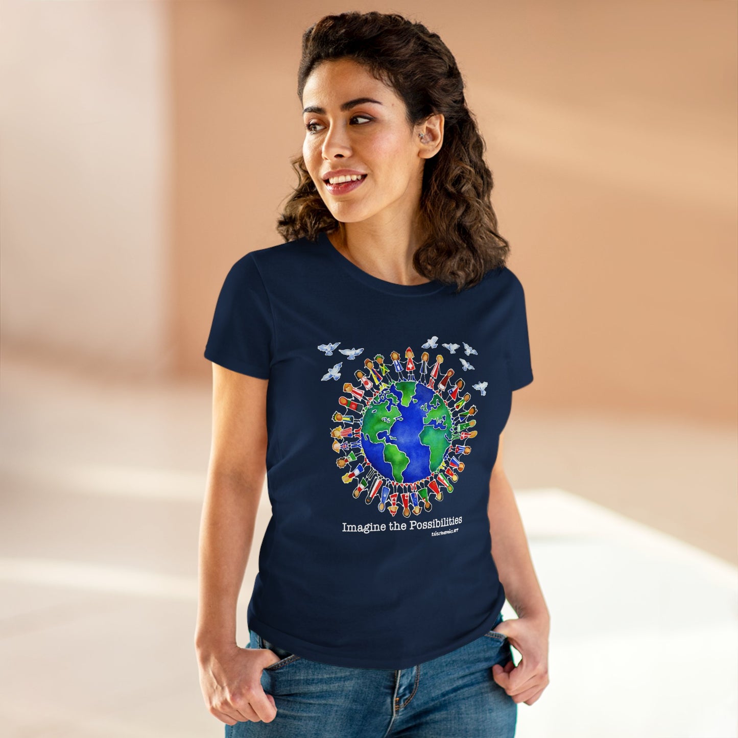 'Imagine the Possibilities' Earth Design - Women's Midweight Tee -