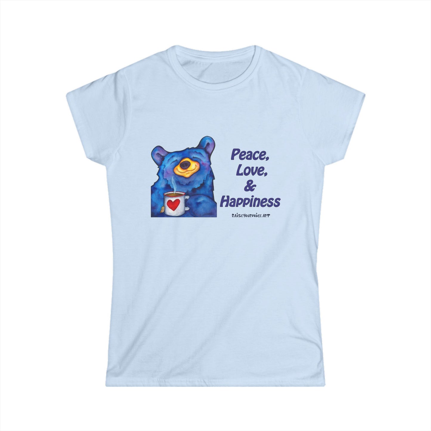 Peace, Love, and Happiness - Women's Softstyle Tee