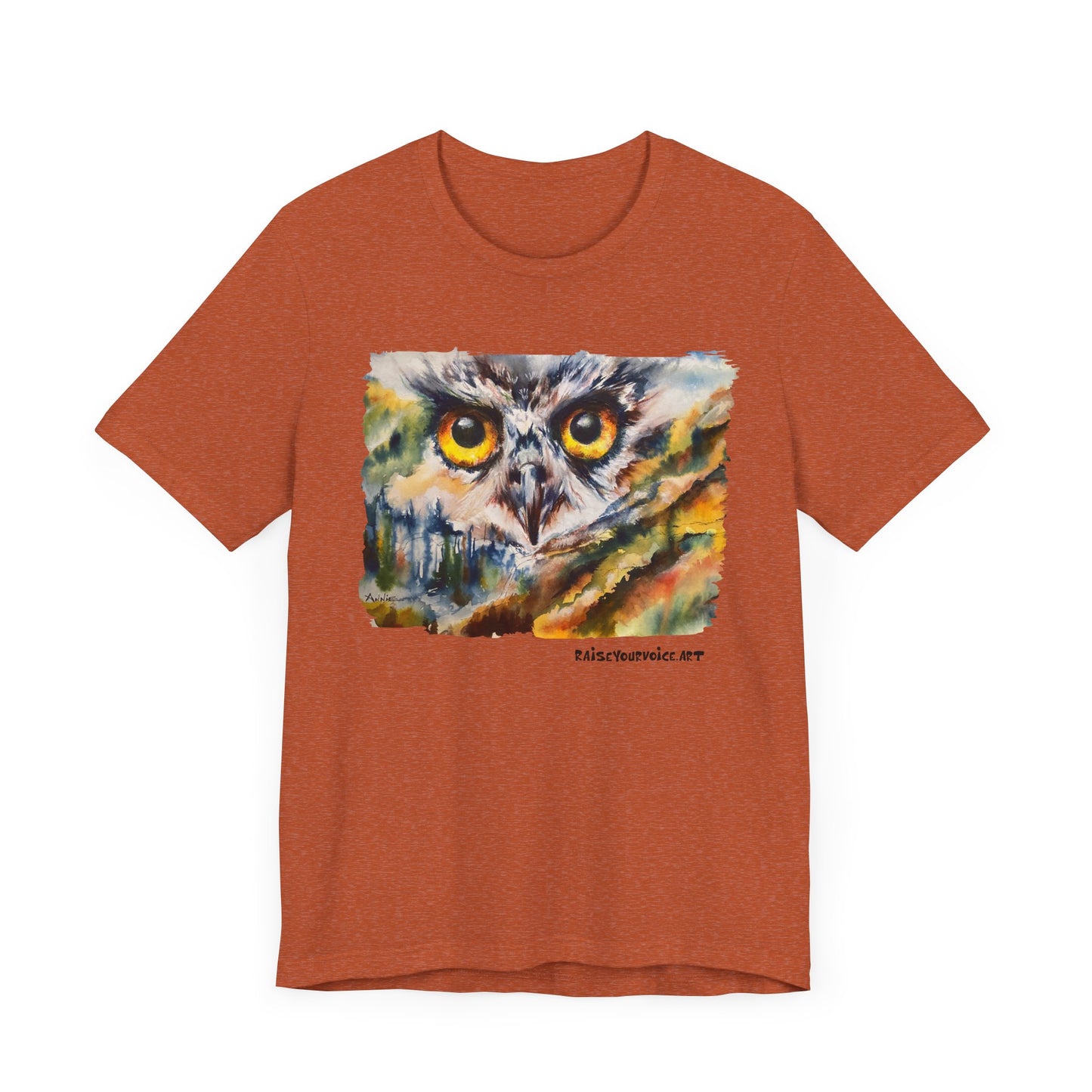 Artistic Owl Graphic Tee - Nature Lover's Unisex Jersey Short Sleeve T-Shirt