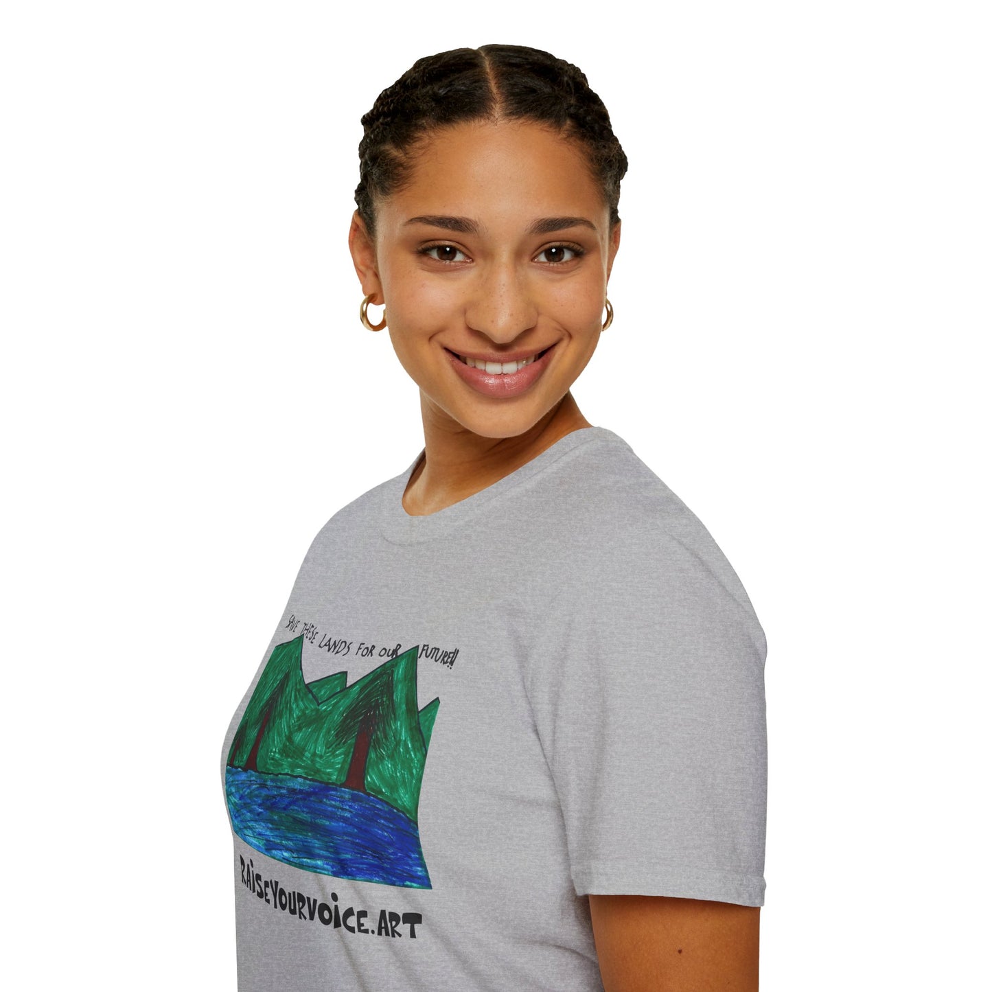 Eco-Conscious Unisex T-Shirt - "Save These Lands for Our Future"