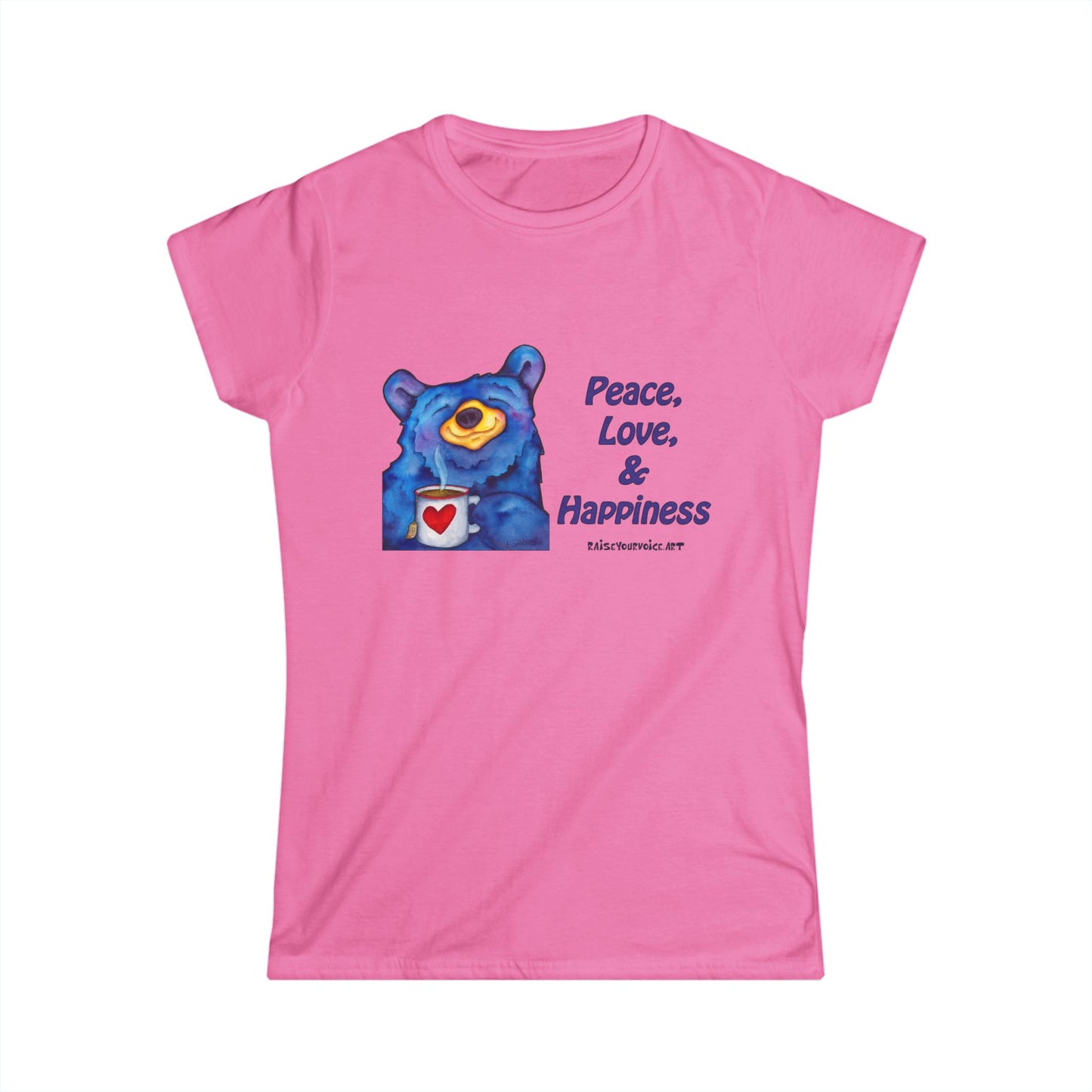 Peace, Love, and Happiness - Women's Softstyle Tee