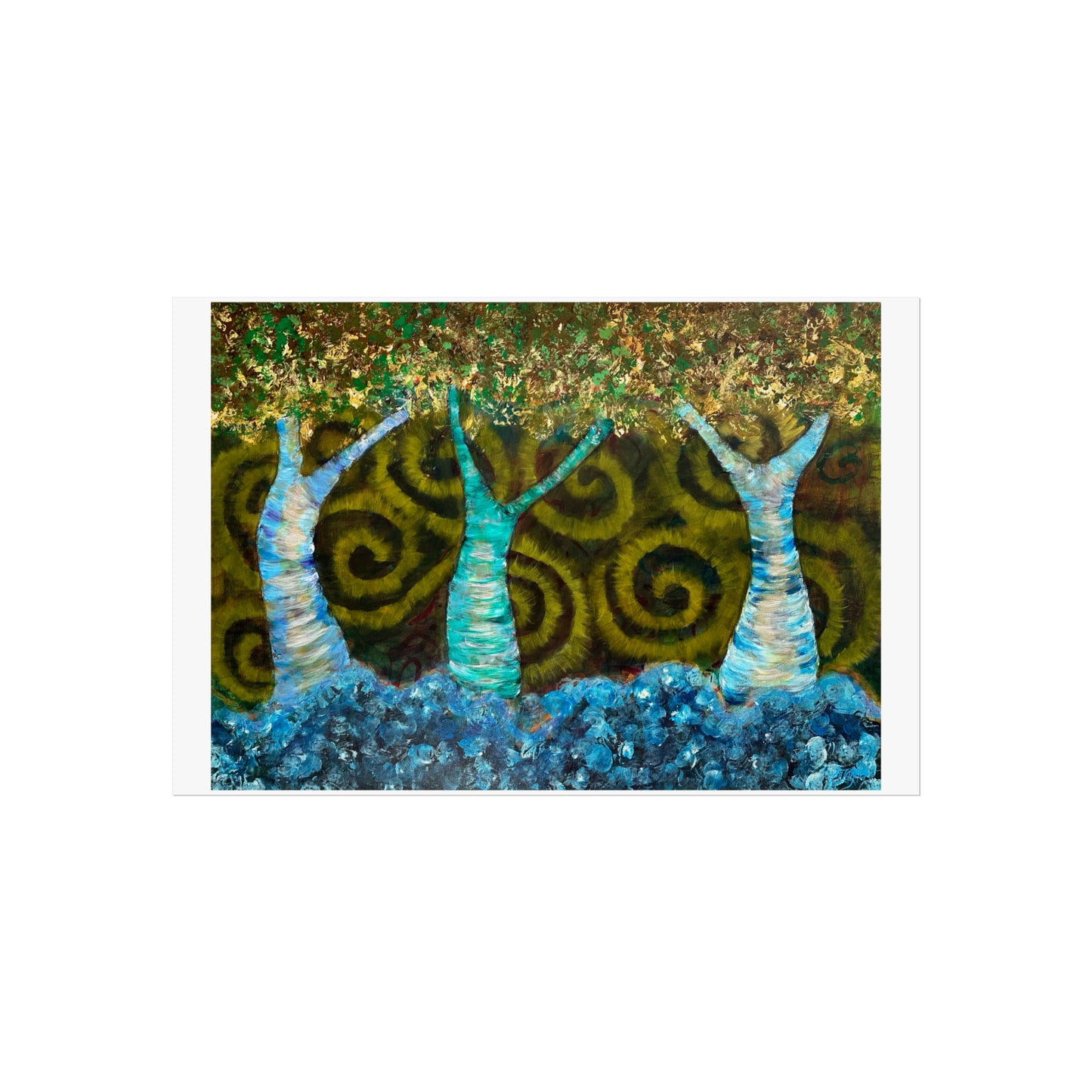 Fine Art Poster - Dancing Tree Women Earth Connection Print