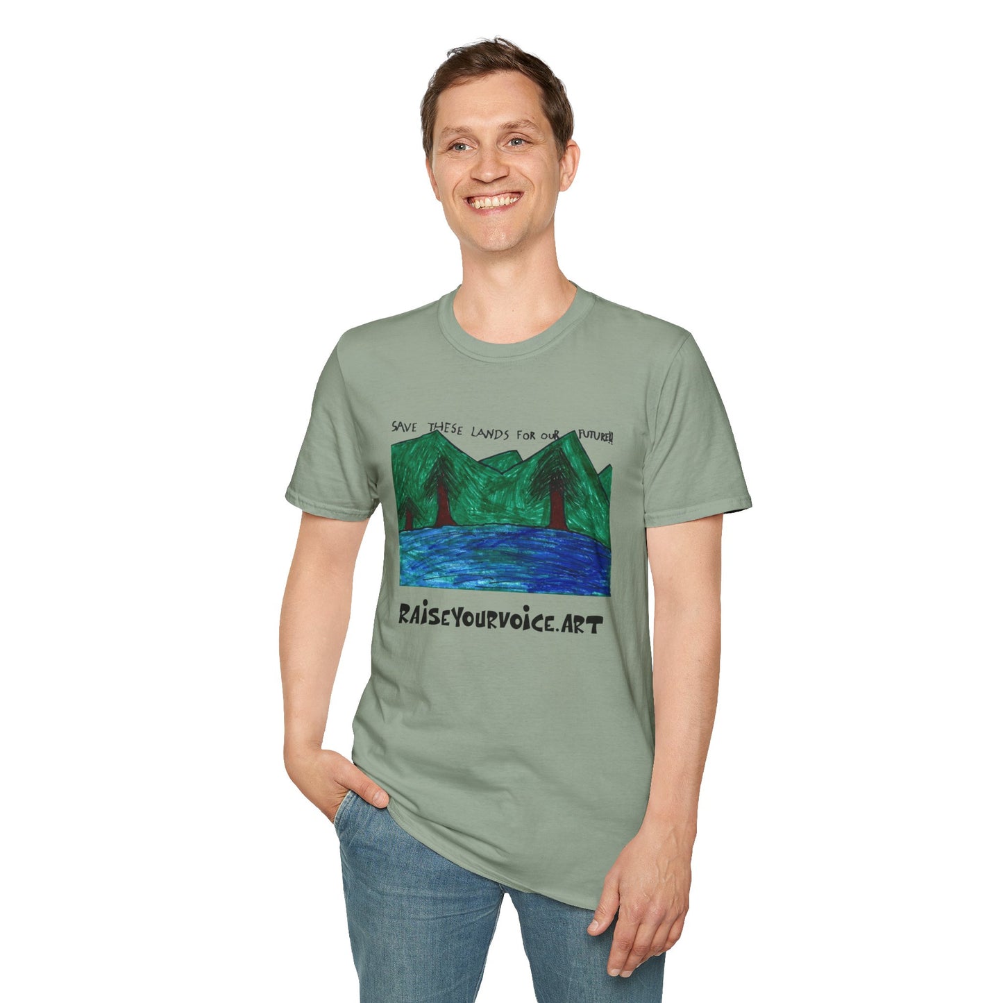 Eco-Conscious Unisex T-Shirt - "Save These Lands for Our Future"