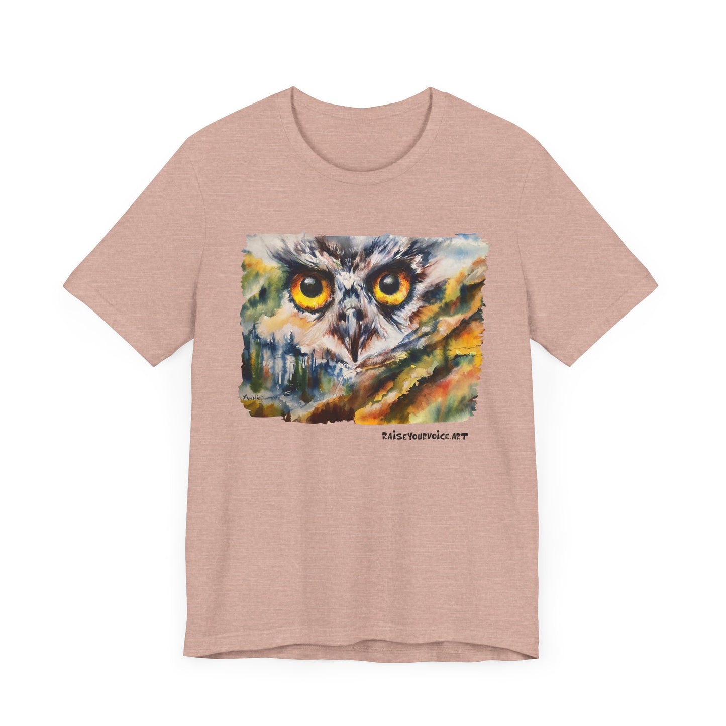 Artistic Owl Graphic Tee - Nature Lover's Unisex Jersey Short Sleeve T-Shirt