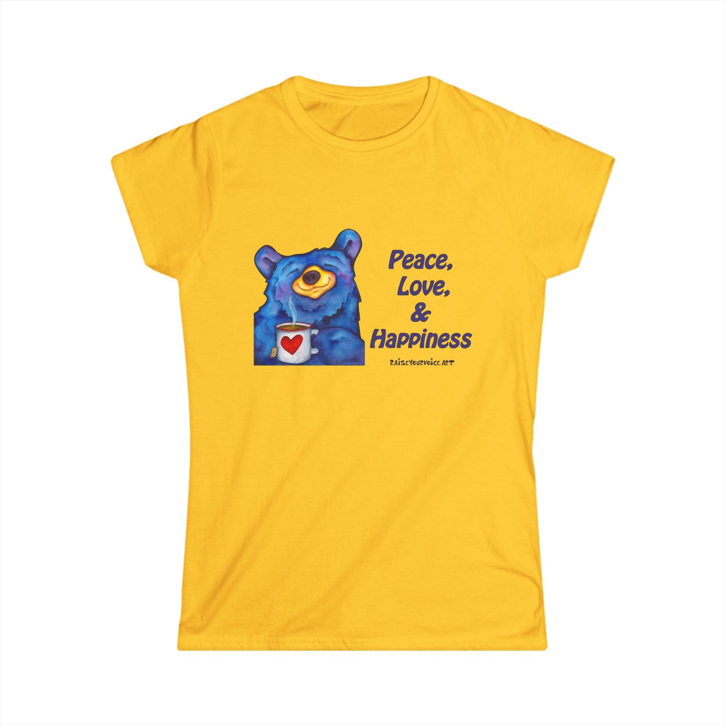 Peace, Love, and Happiness - Women's Softstyle Tee