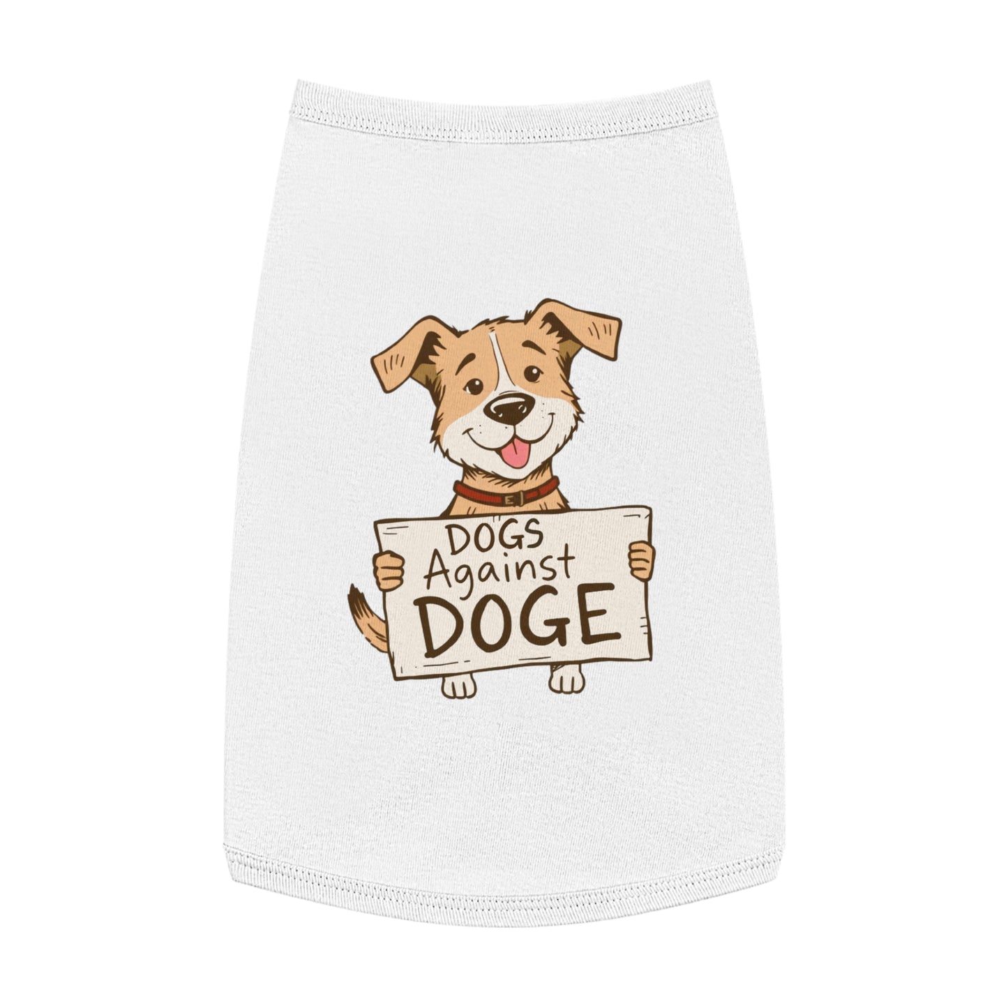 'Dogs Against DOGE' - a doggy shirt for your progressive minded dog