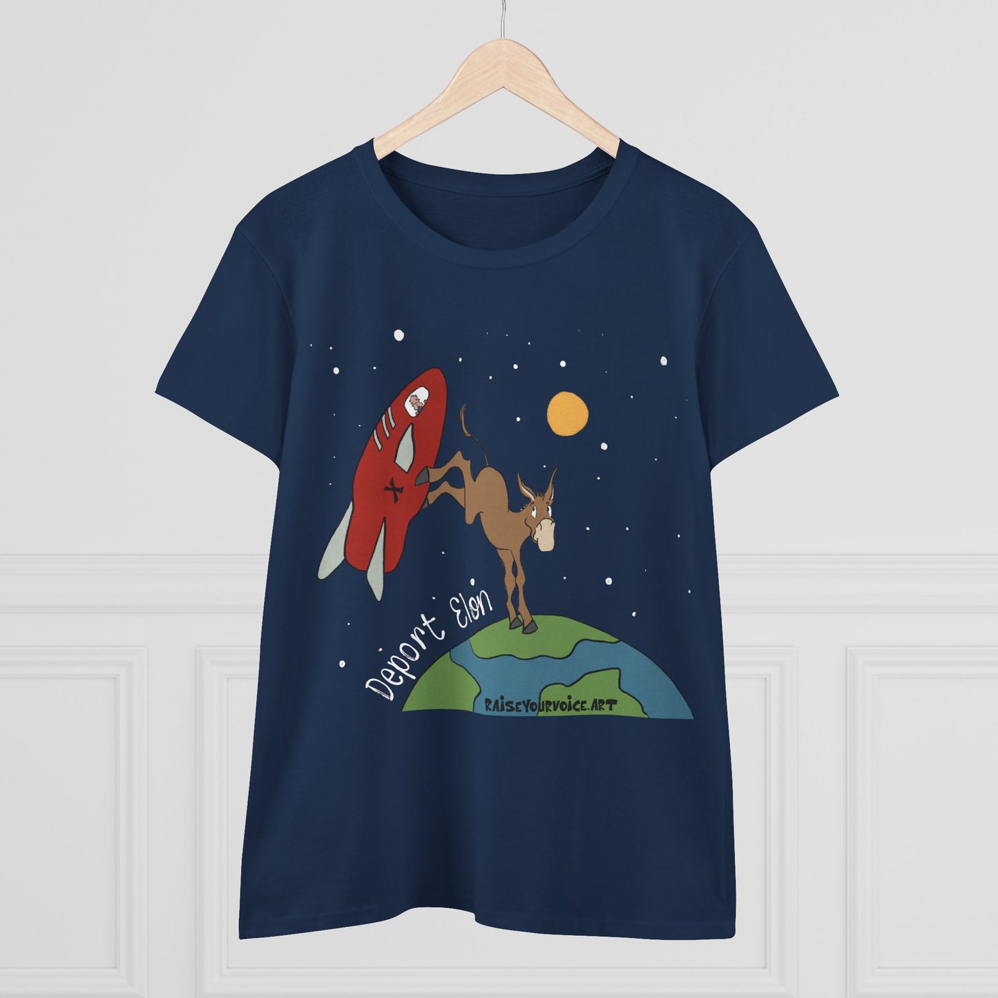 "Deport Elon" Women's Midweight Cotton Tee