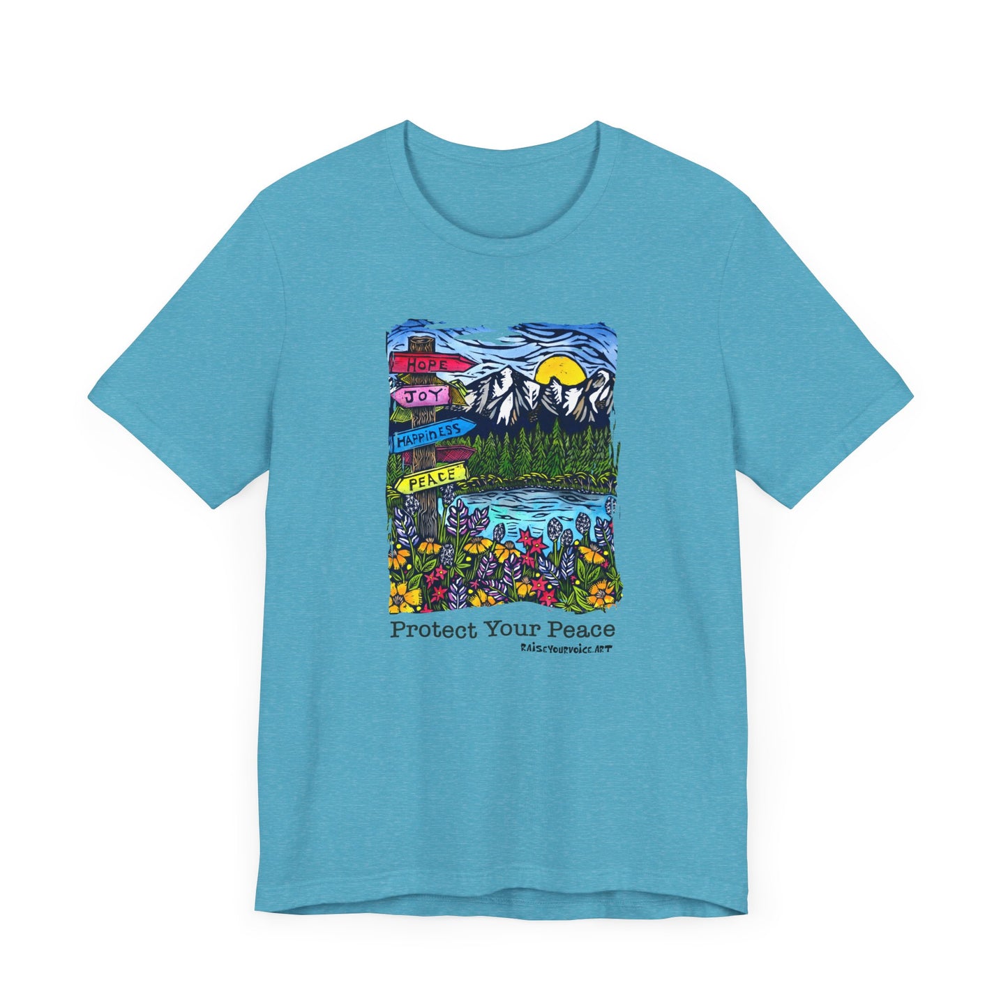 Protect Your Peace Unisex Tee - Inspirational Short Sleeve T-Shirt for Mindfulness