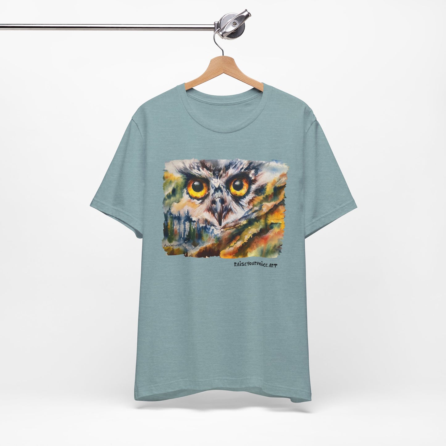 Artistic Owl Graphic Tee - Nature Lover's Unisex Jersey Short Sleeve T-Shirt