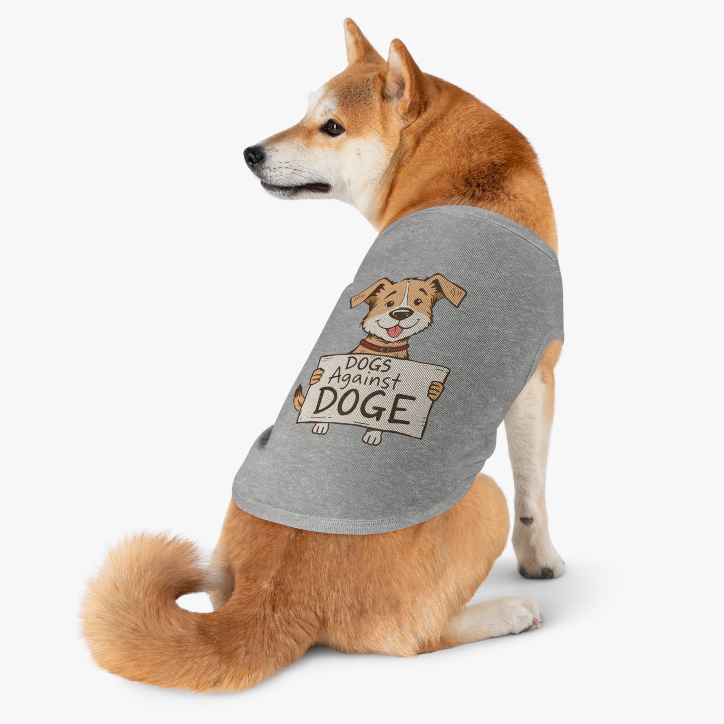 'Dogs Against DOGE' - a doggy shirt for your progressive minded dog