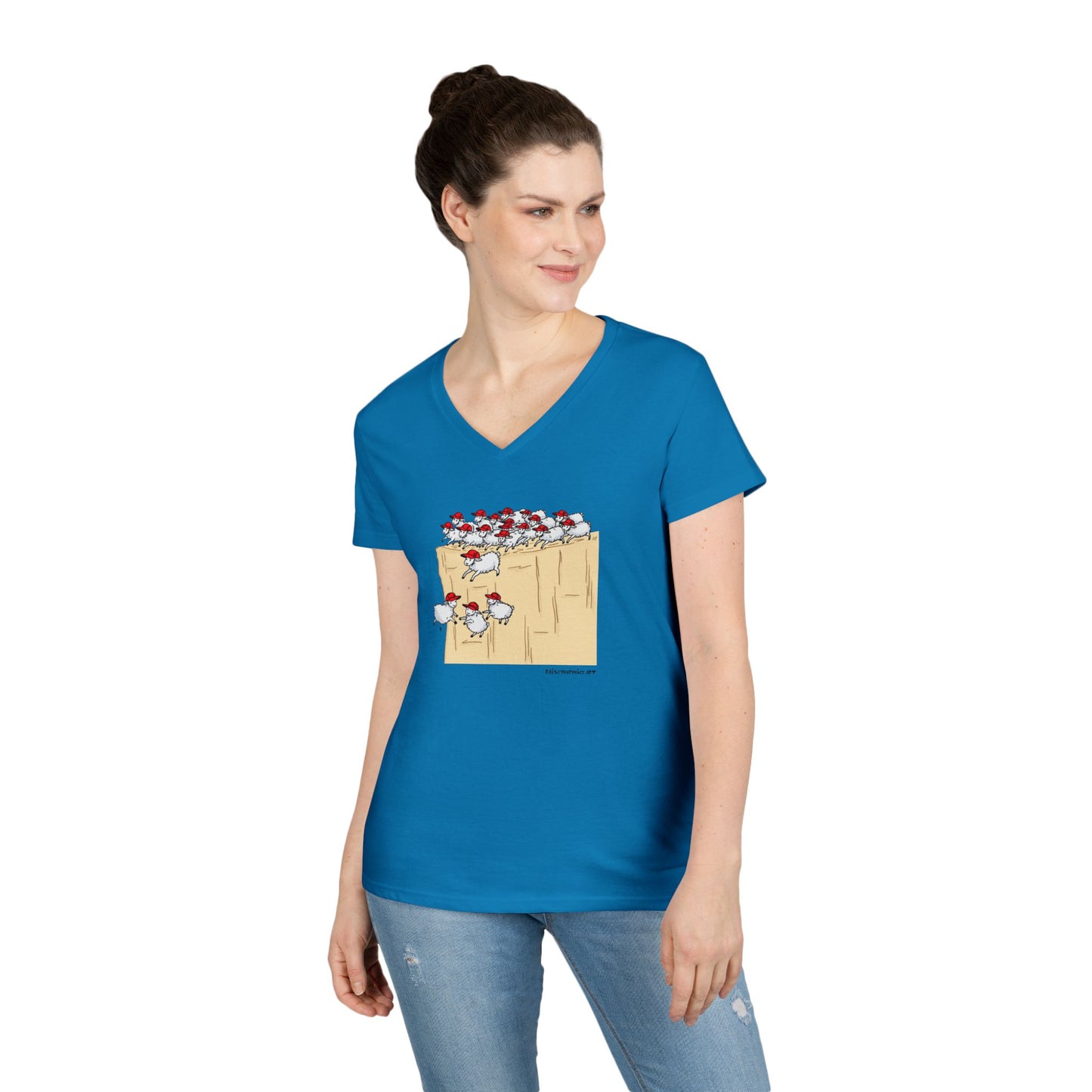 MAGA sheep - women's v-neck tee