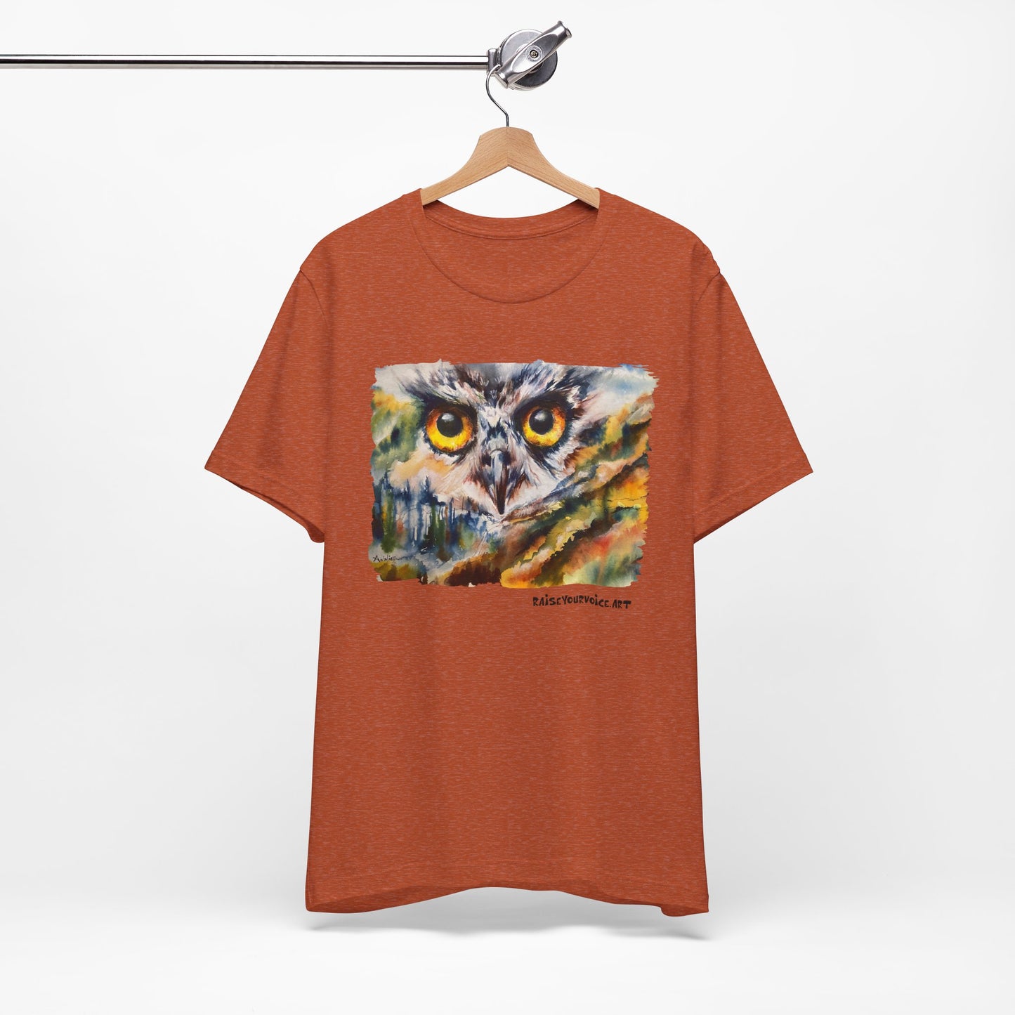 Artistic Owl Graphic Tee - Nature Lover's Unisex Jersey Short Sleeve T-Shirt