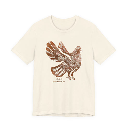 Peace Pigeon  Graphic Tee, Boho Style Clothing