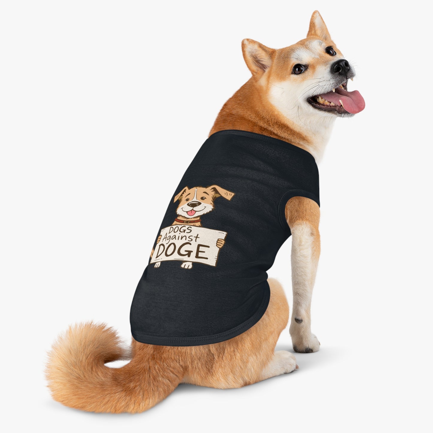'Dogs Against DOGE' - a doggy shirt for your progressive minded dog