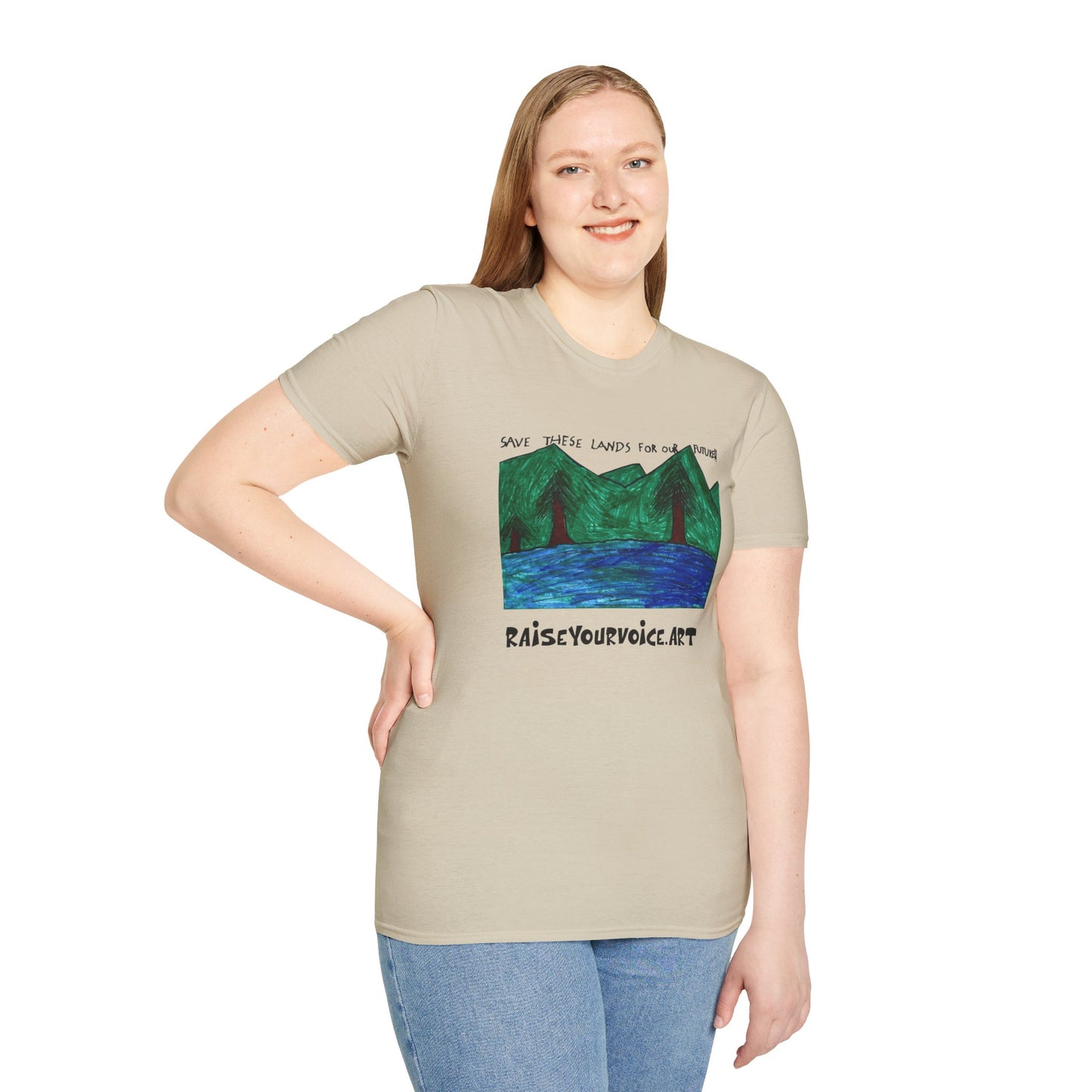 Eco-Conscious Unisex T-Shirt - "Save These Lands for Our Future"