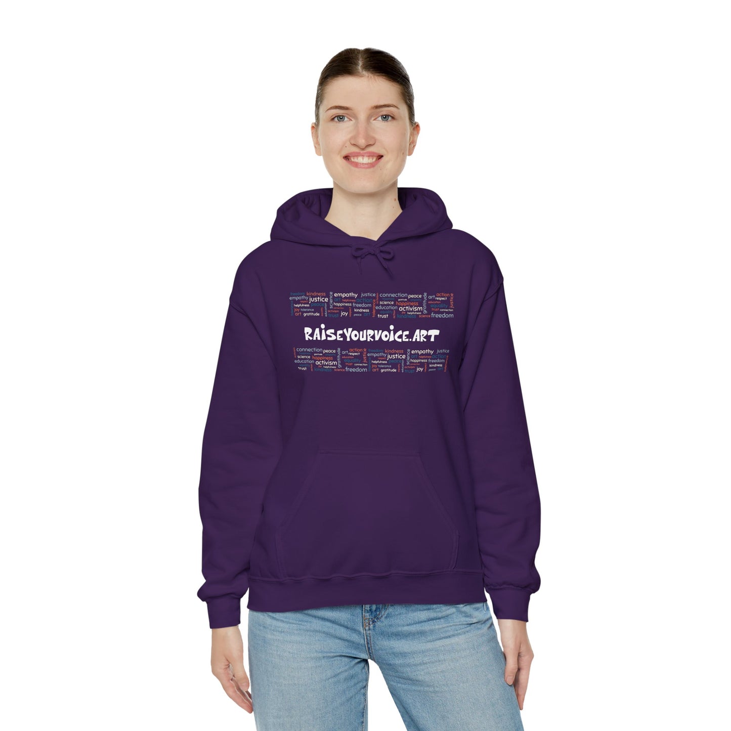 Raise Your Voice Art Sweatshirt - Unisex Heavy Blend™ Hoodie