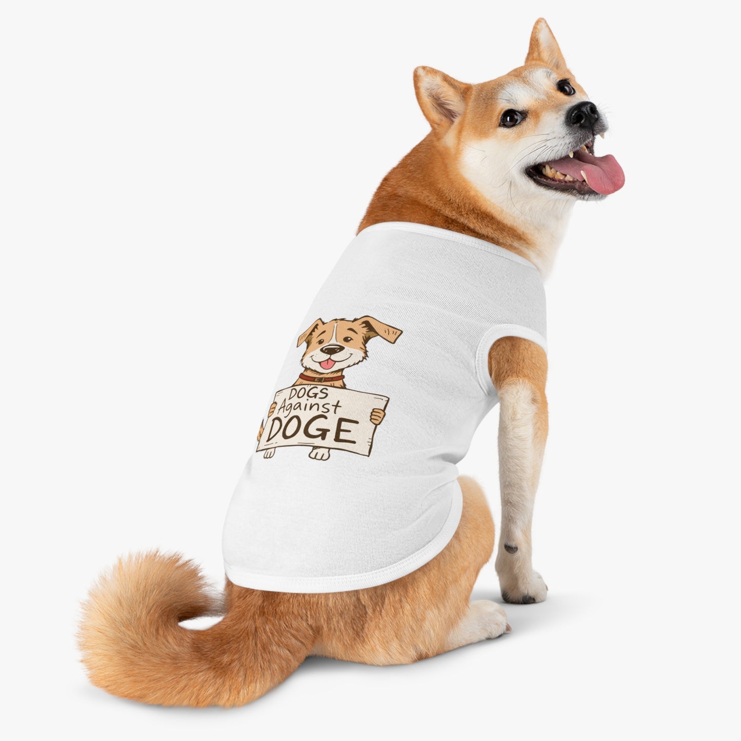 'Dogs Against DOGE' - a doggy shirt for your progressive minded dog