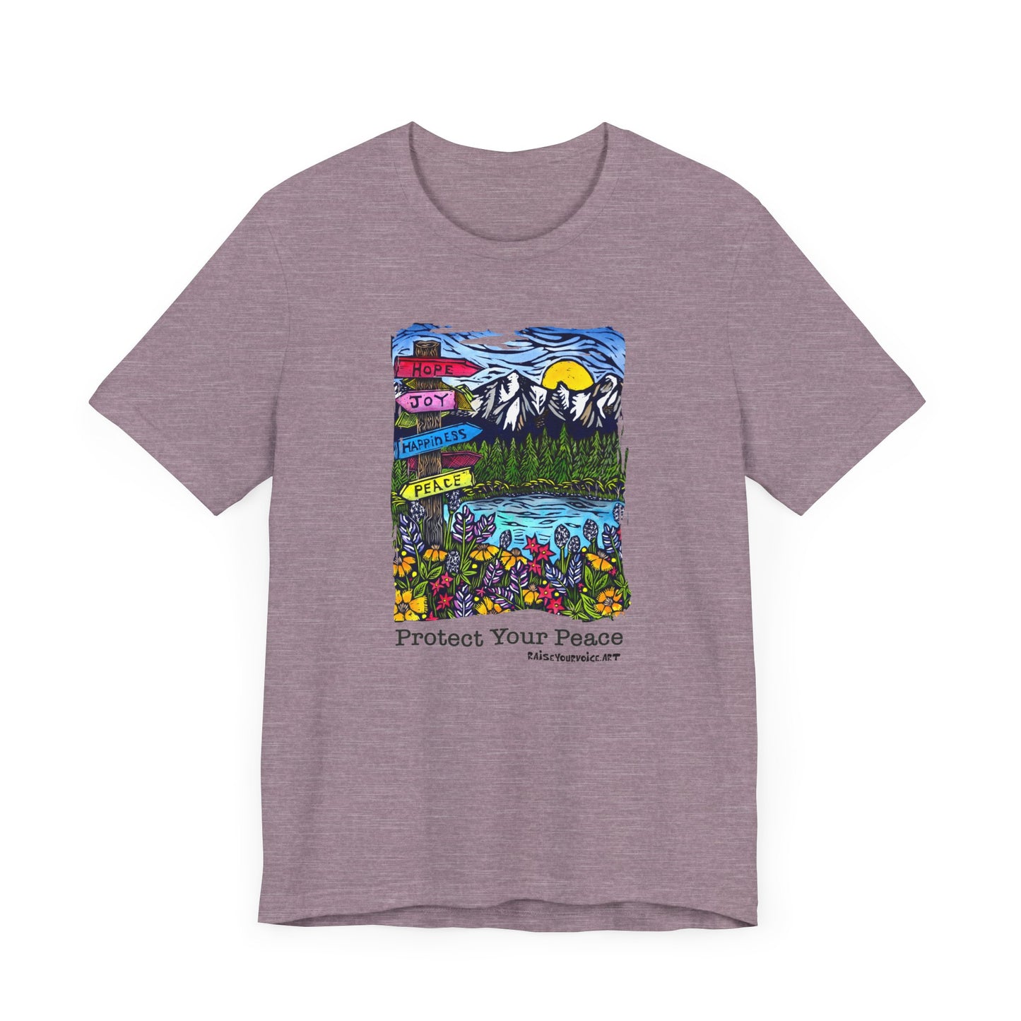 Protect Your Peace Unisex Tee - Inspirational Short Sleeve T-Shirt for Mindfulness