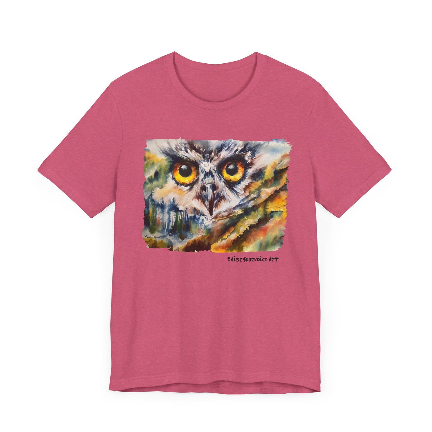 Artistic Owl Graphic Tee - Nature Lover's Unisex Jersey Short Sleeve T-Shirt