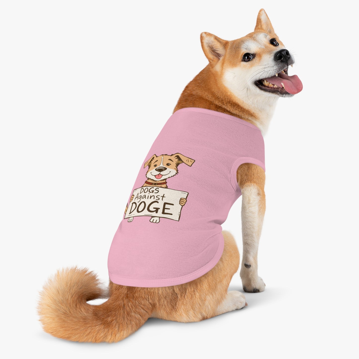 'Dogs Against DOGE' - a doggy shirt for your progressive minded dog