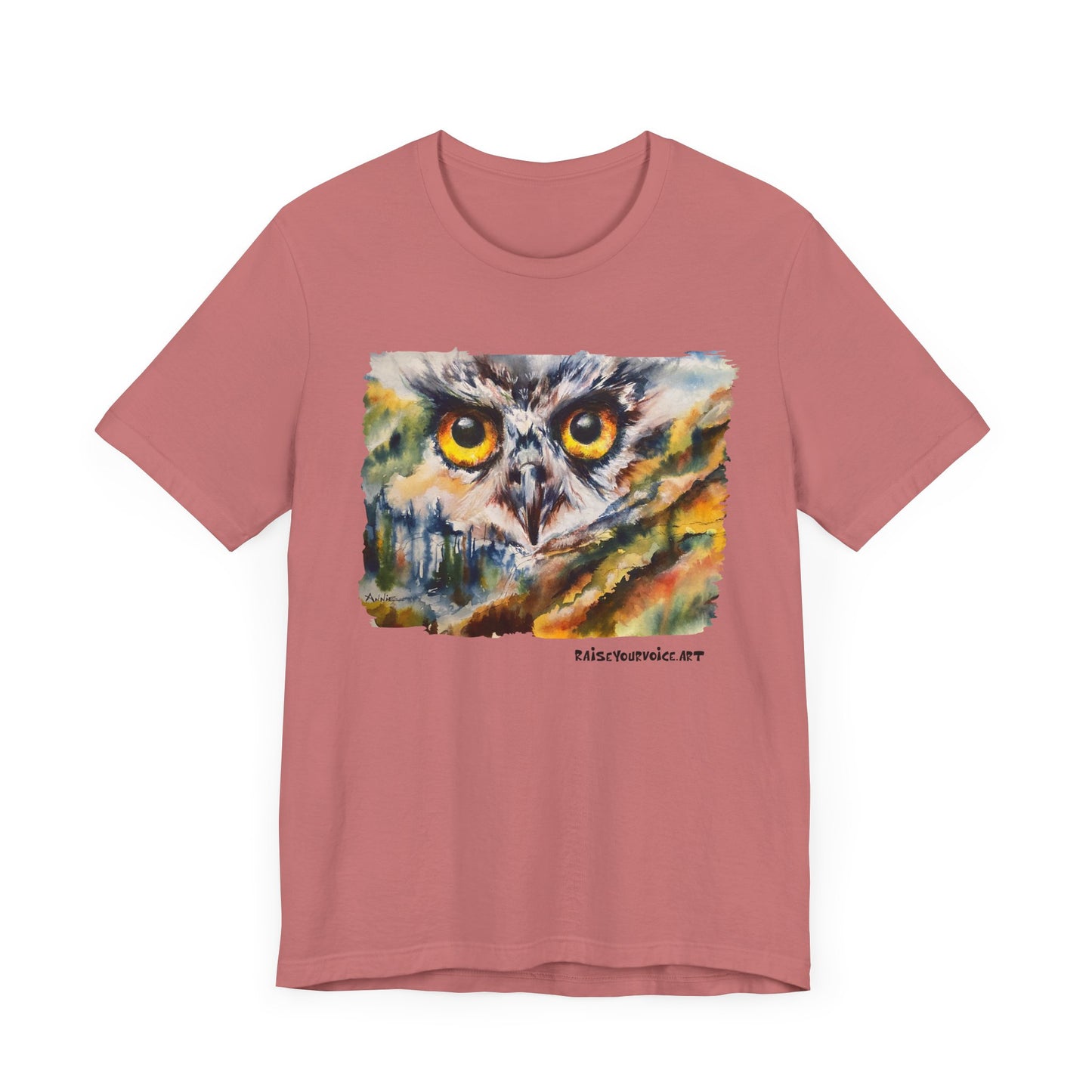 Artistic Owl Graphic Tee - Nature Lover's Unisex Jersey Short Sleeve T-Shirt